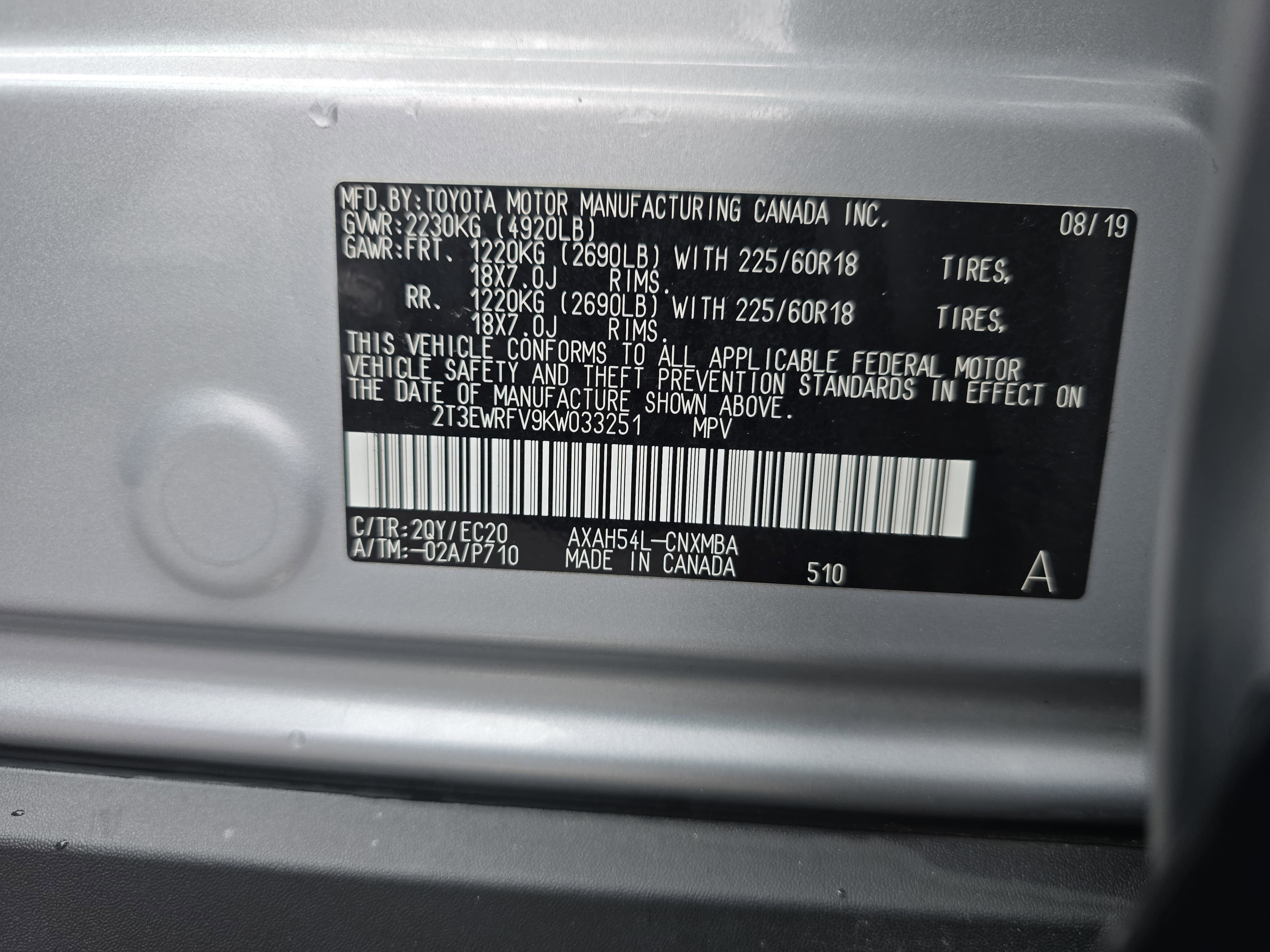 2019 Toyota RAV4 Hybrid Hybrid XSE