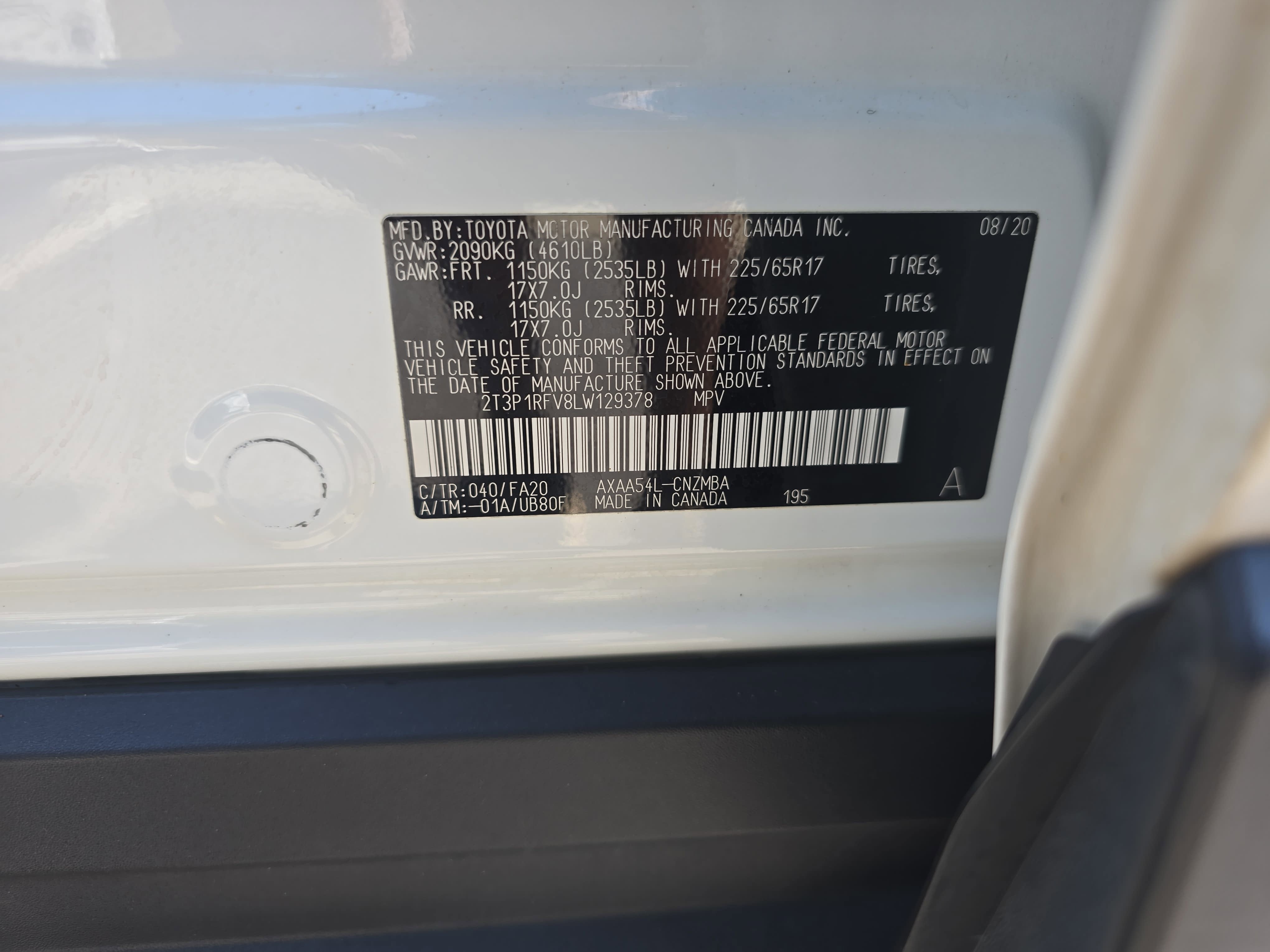 2020 Toyota RAV4 XLE