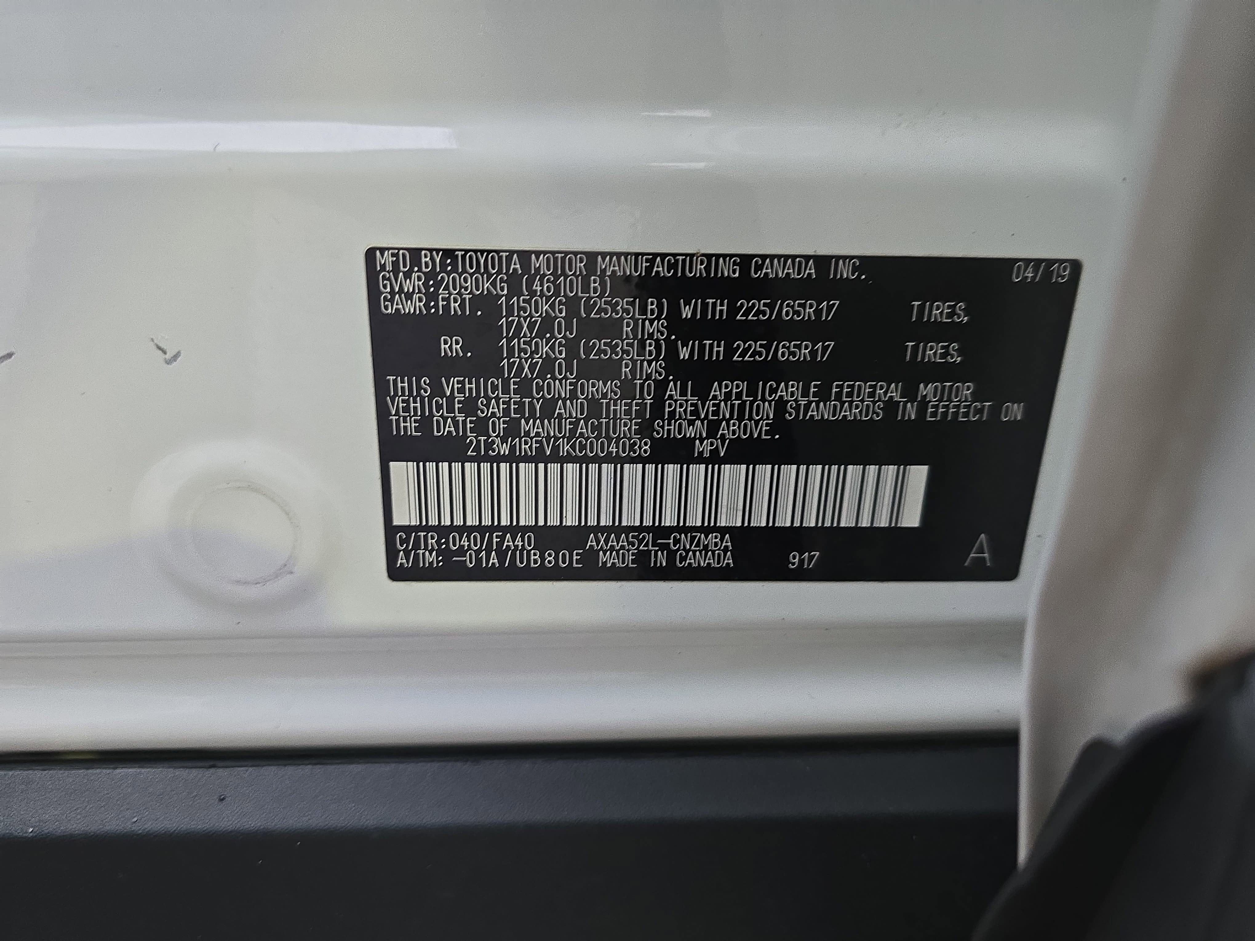 2019 Toyota RAV4 XLE