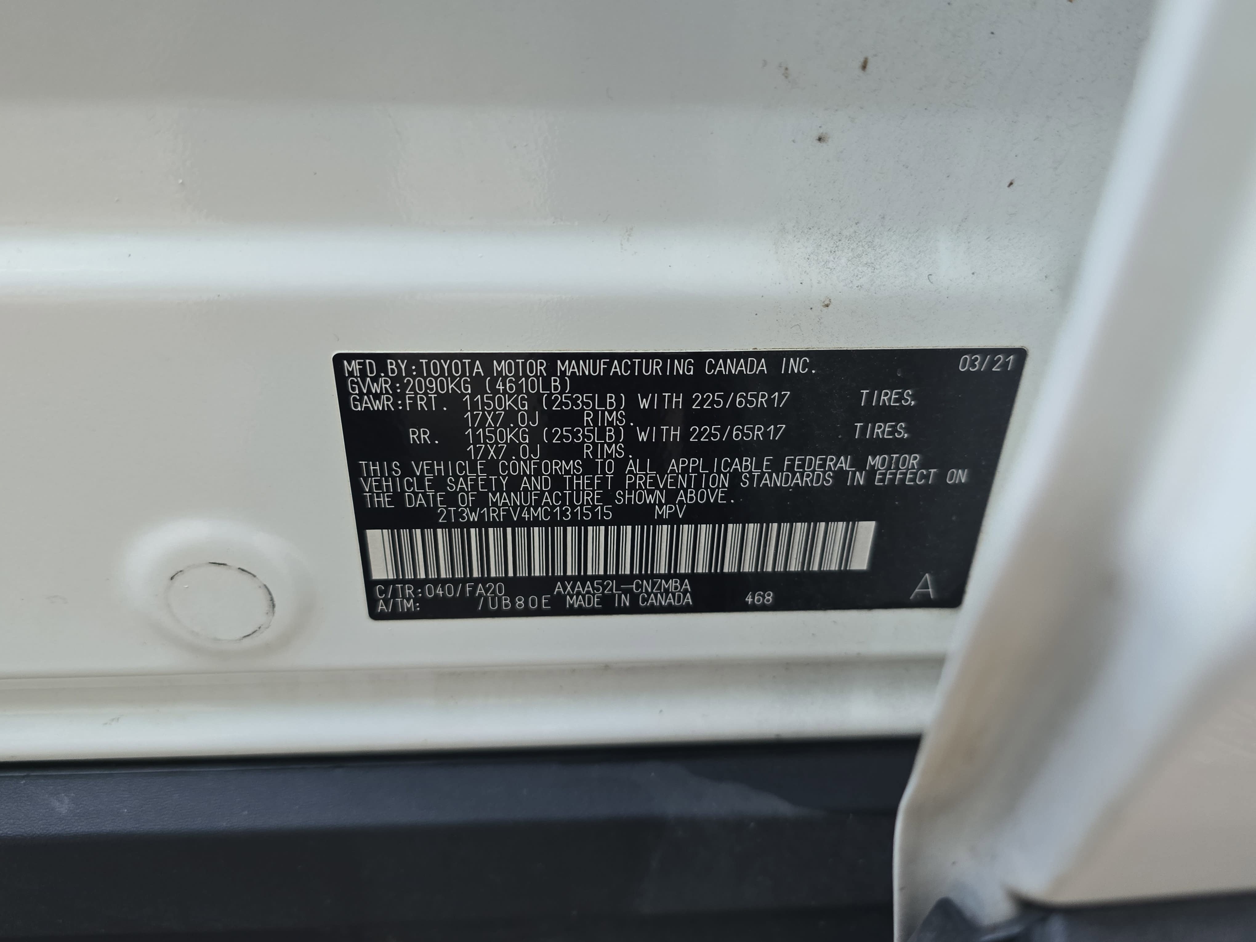 2021 Toyota RAV4 XLE