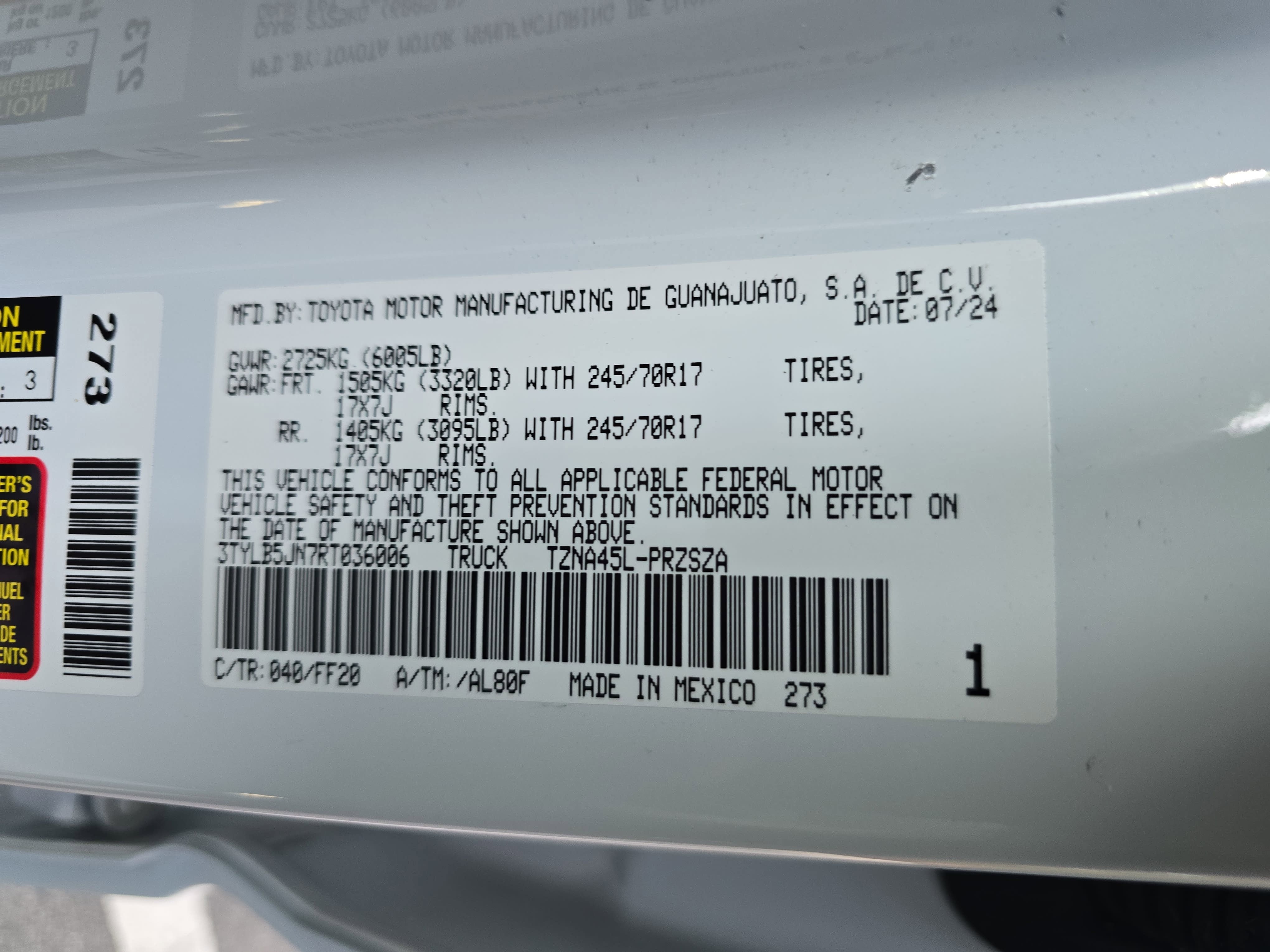 2024 Toyota Tacoma SR5