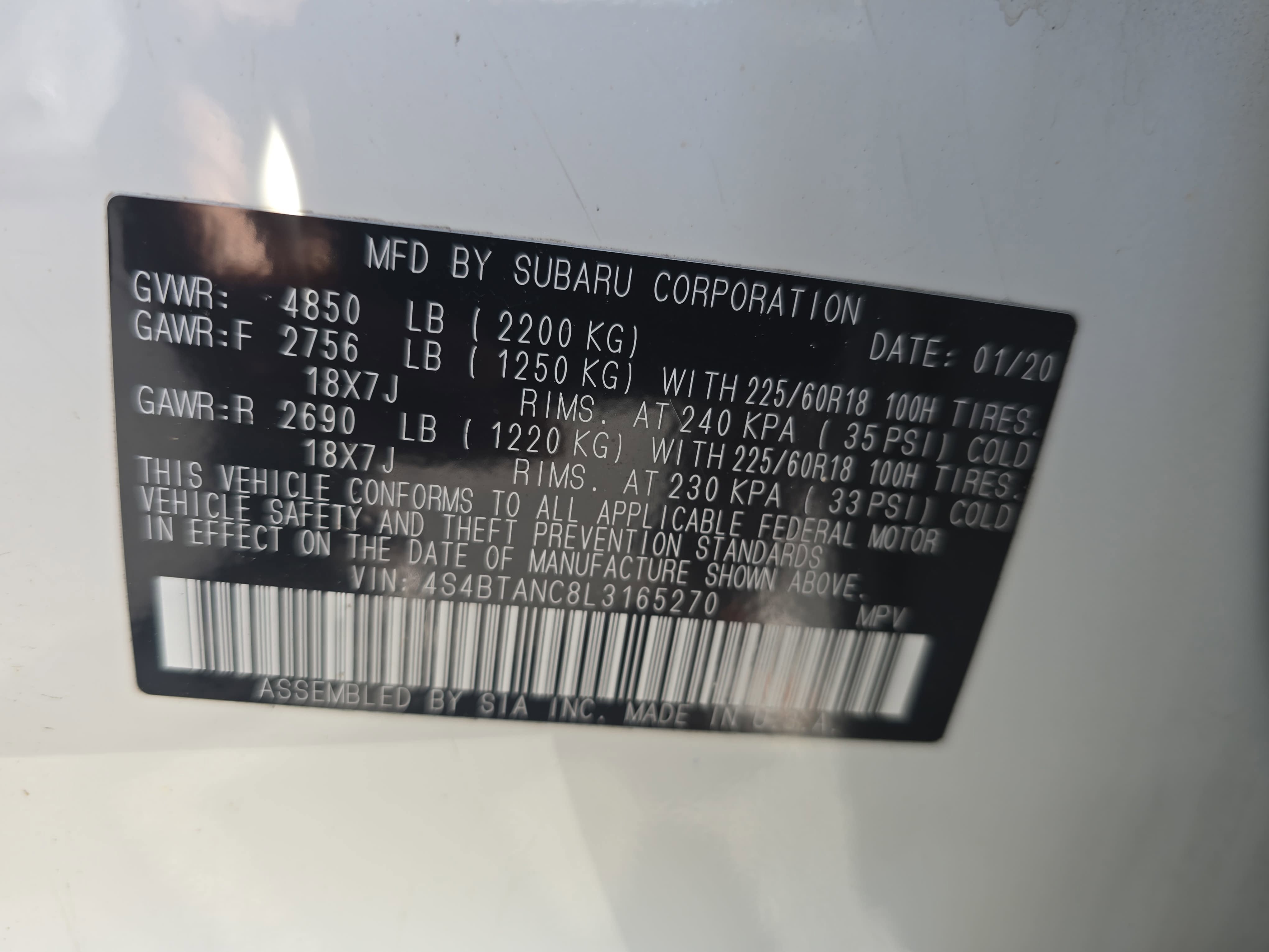 2020 Subaru Outback Limited