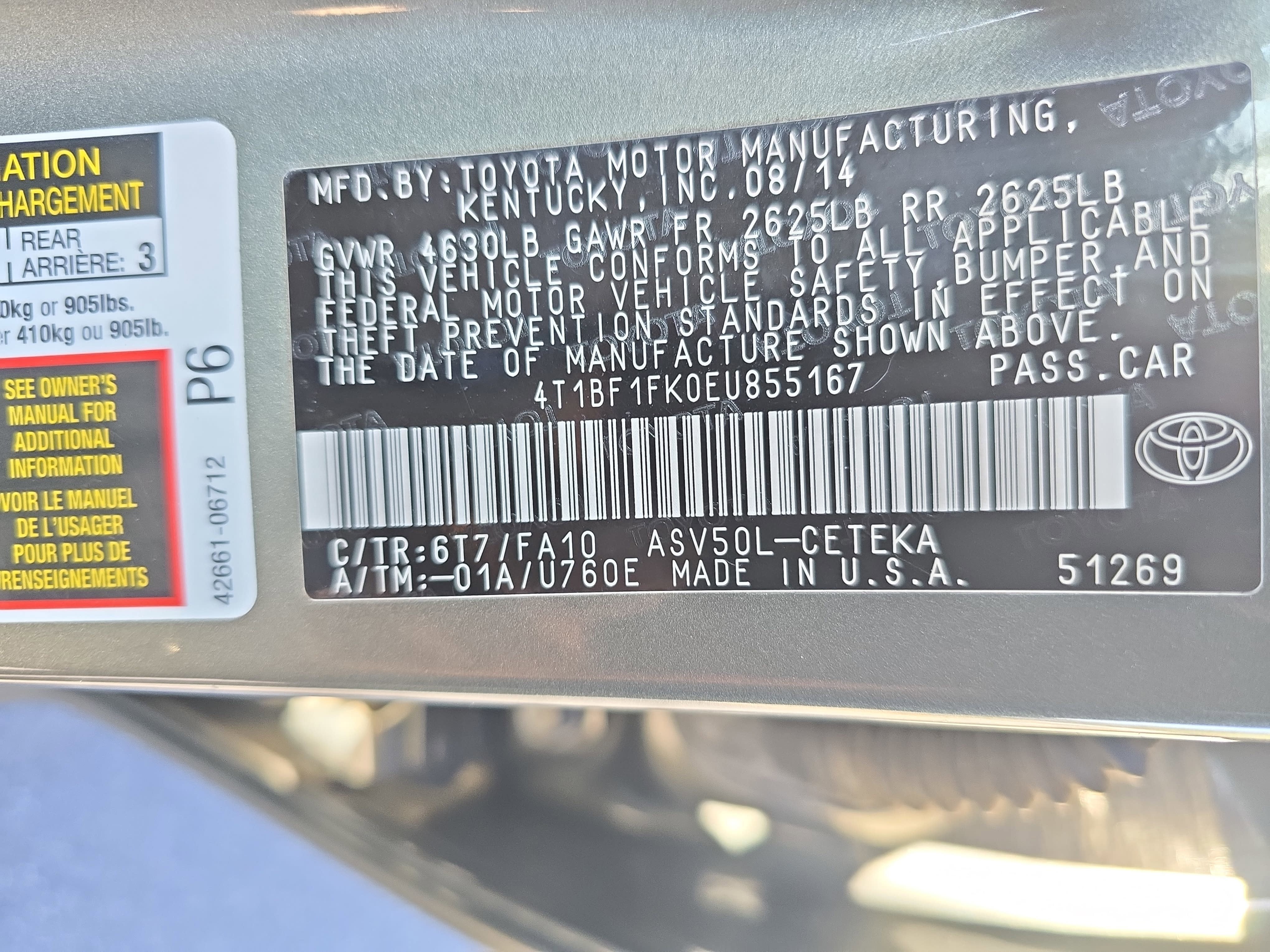 2014 Toyota Camry L