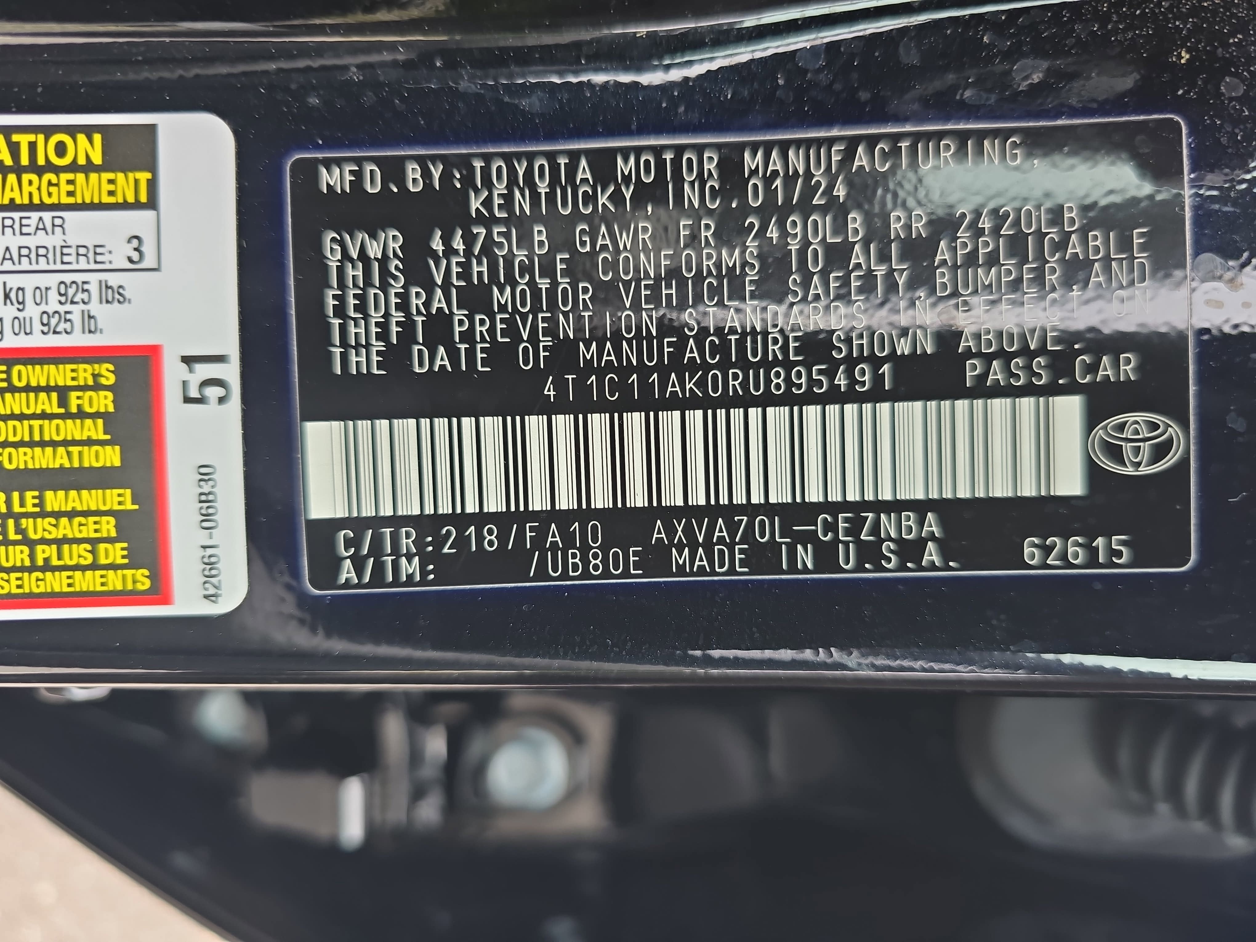 2024 Toyota Camry LE