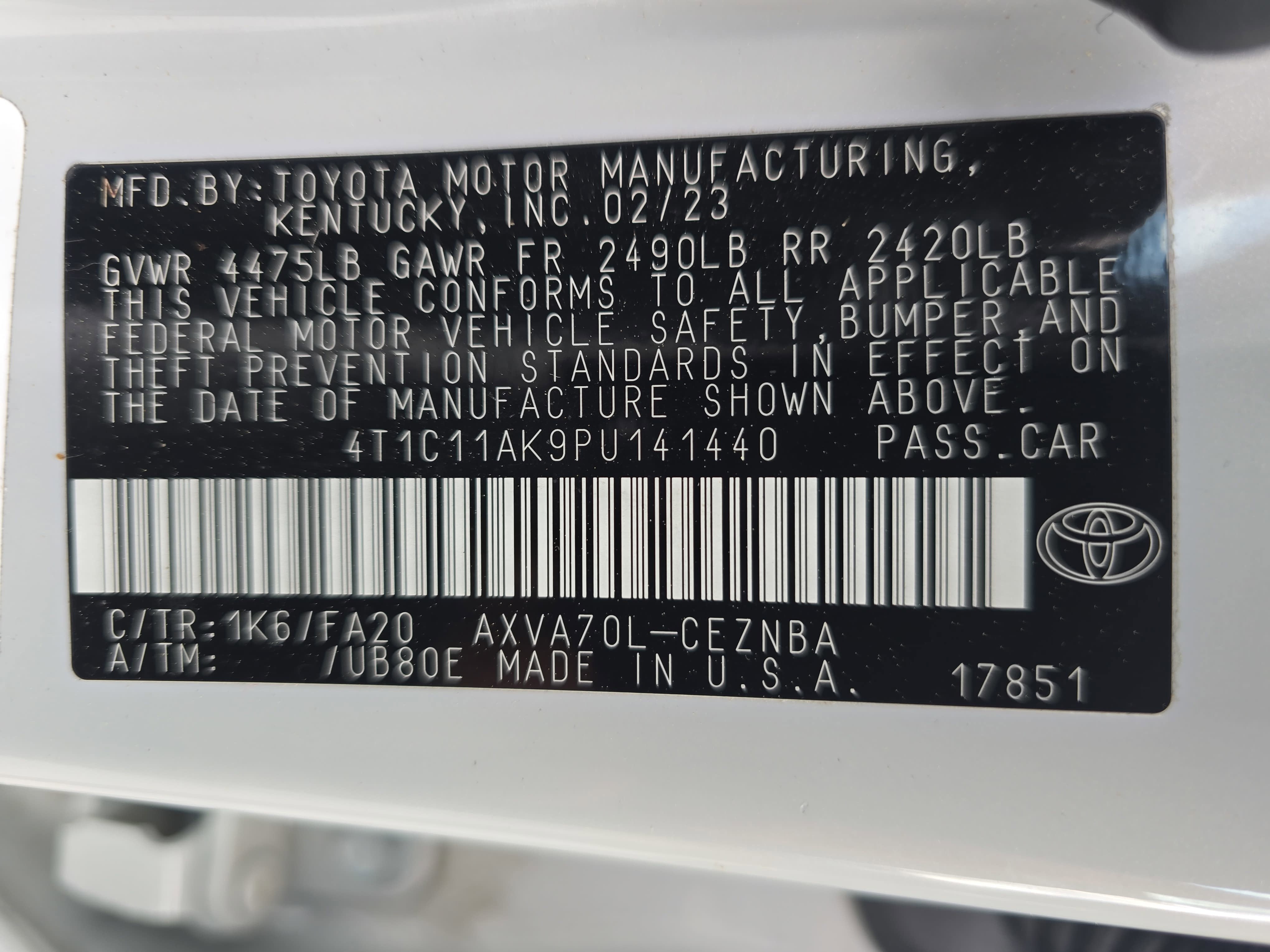 2023 Toyota Camry LE