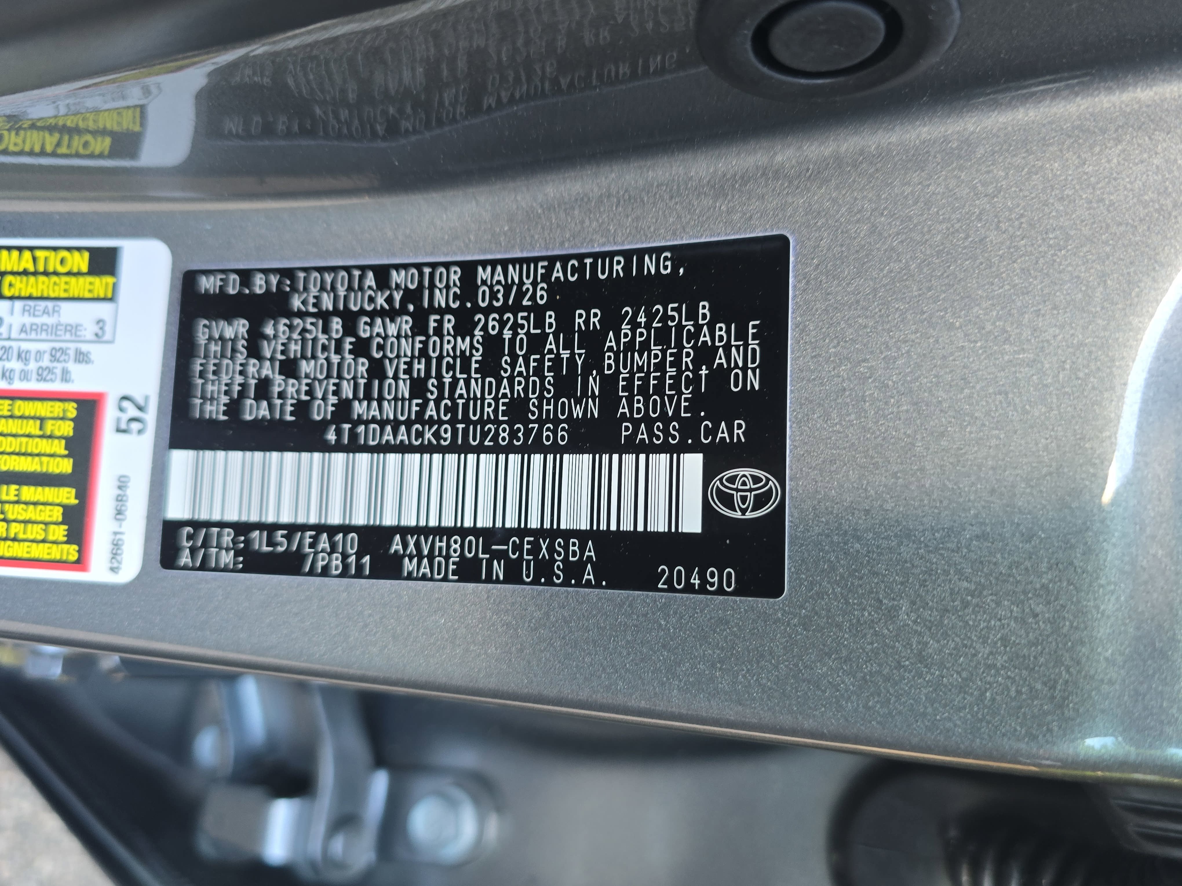 2026 Toyota Camry SE