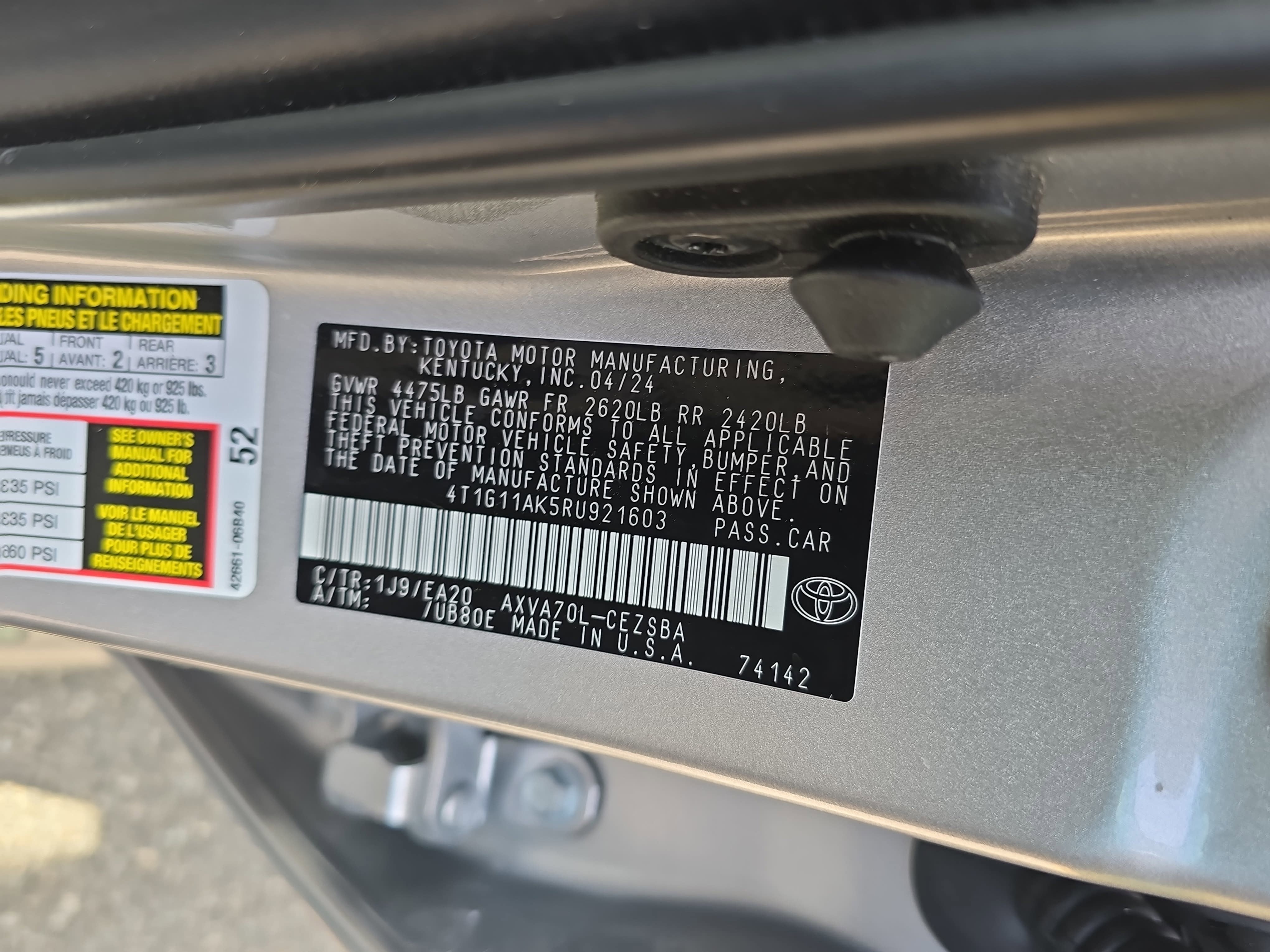 2024 Toyota Camry SE