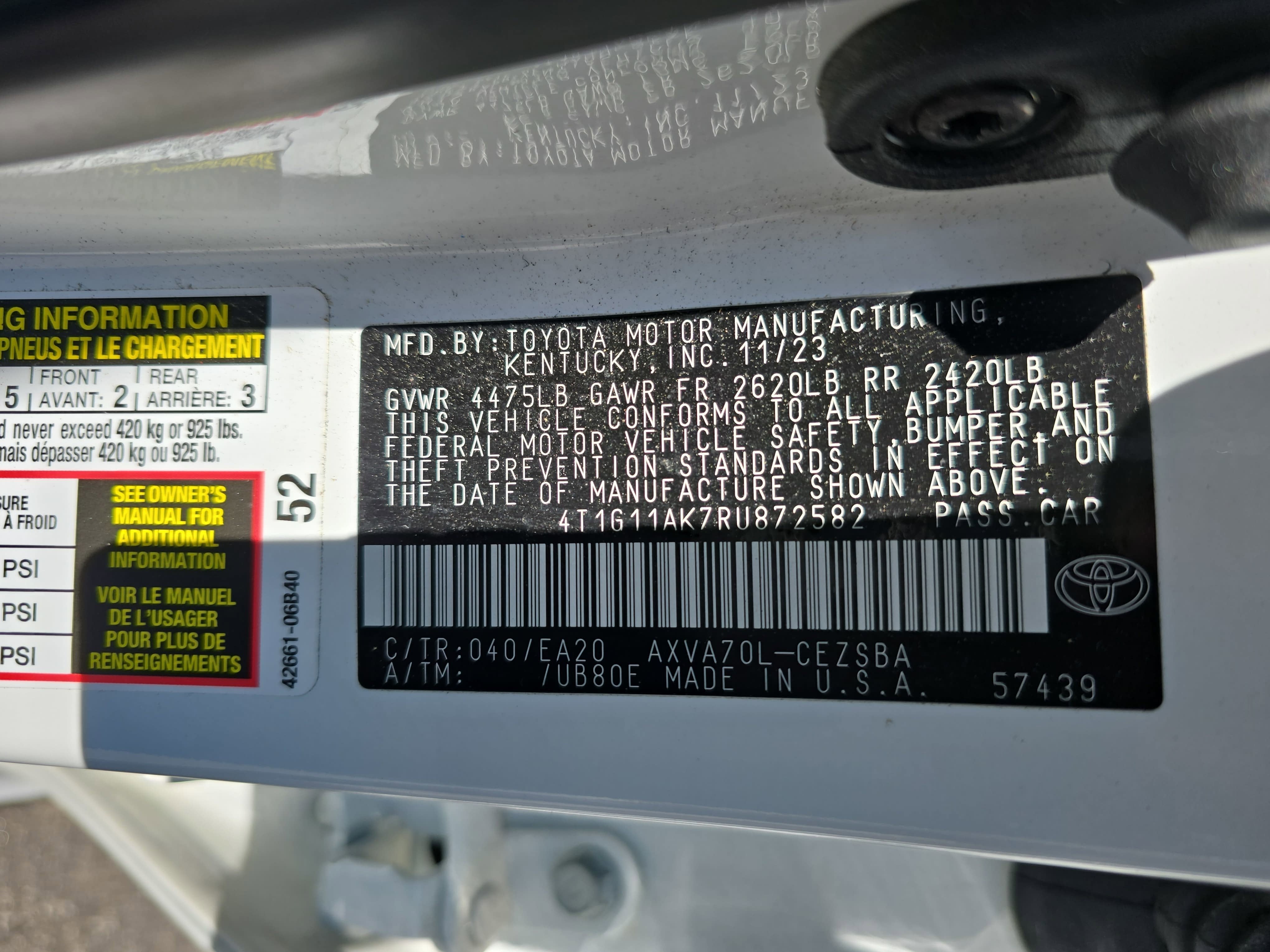 2024 Toyota Camry SE