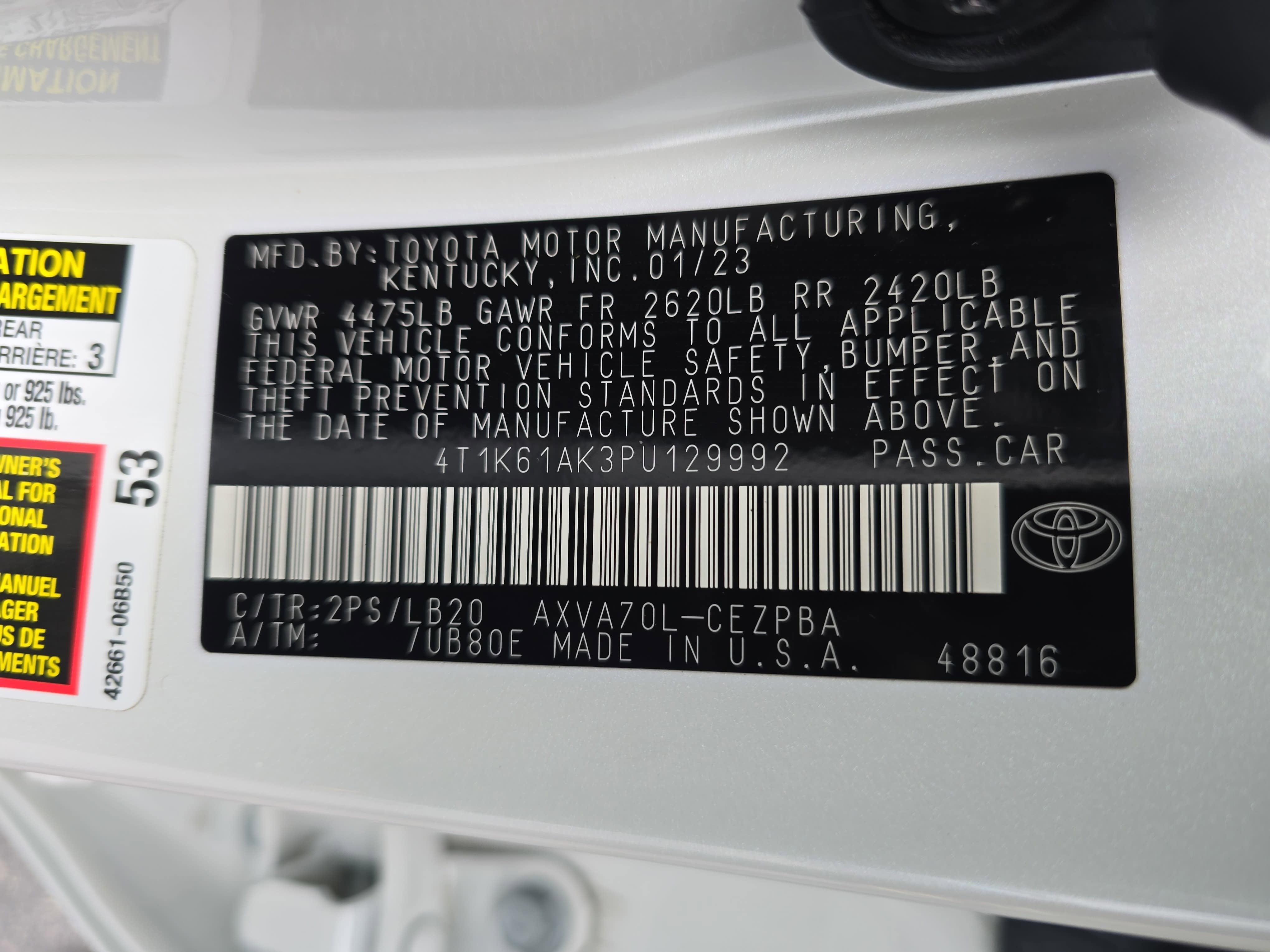 2023 Toyota Camry XSE