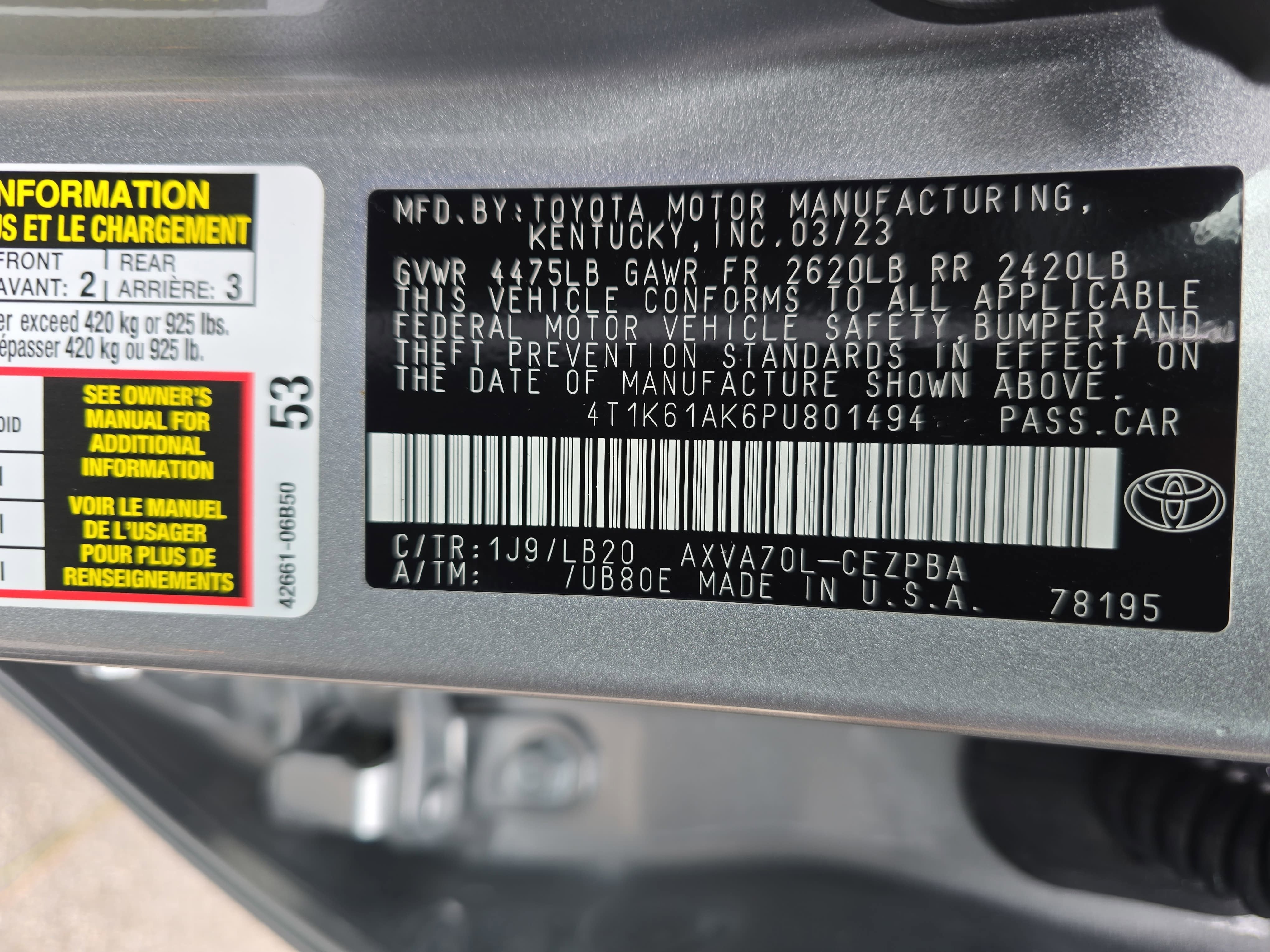 2023 Toyota Camry XSE