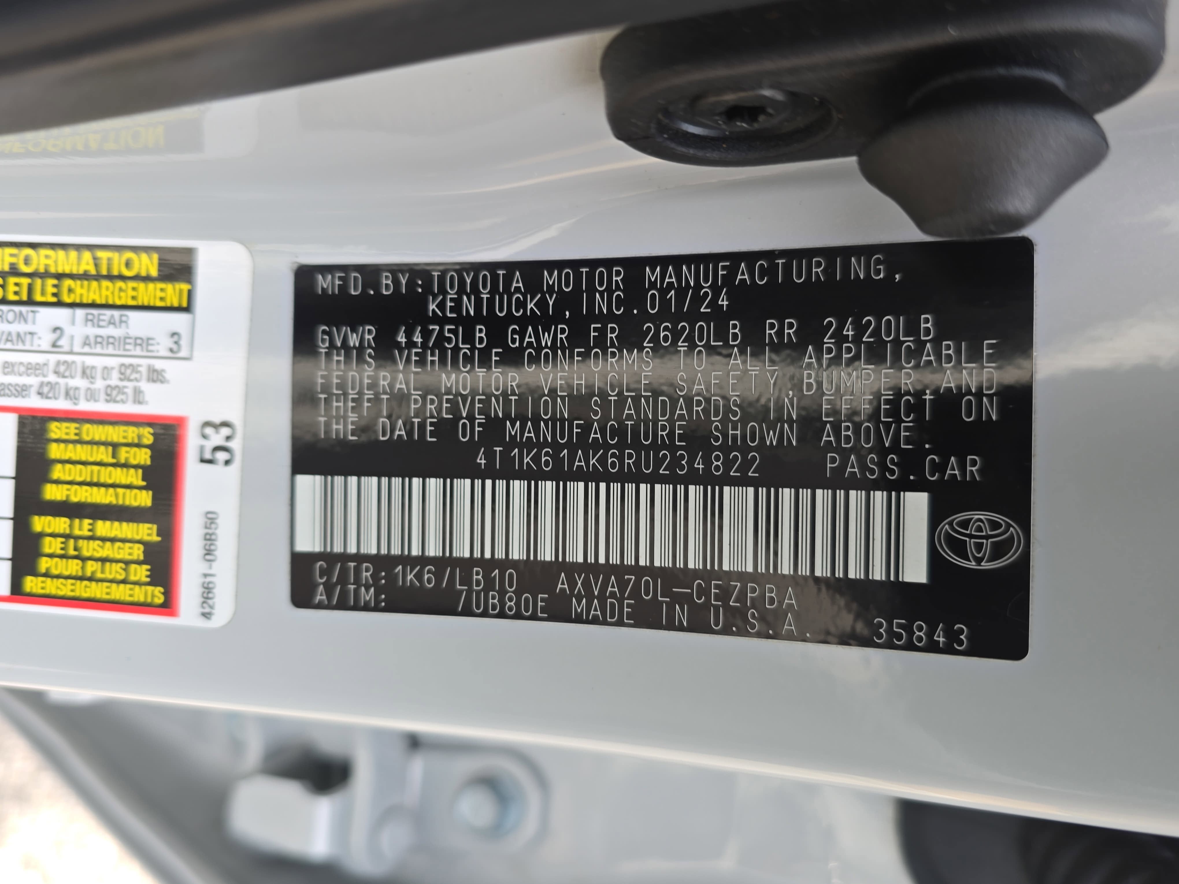 2024 Toyota Camry XSE