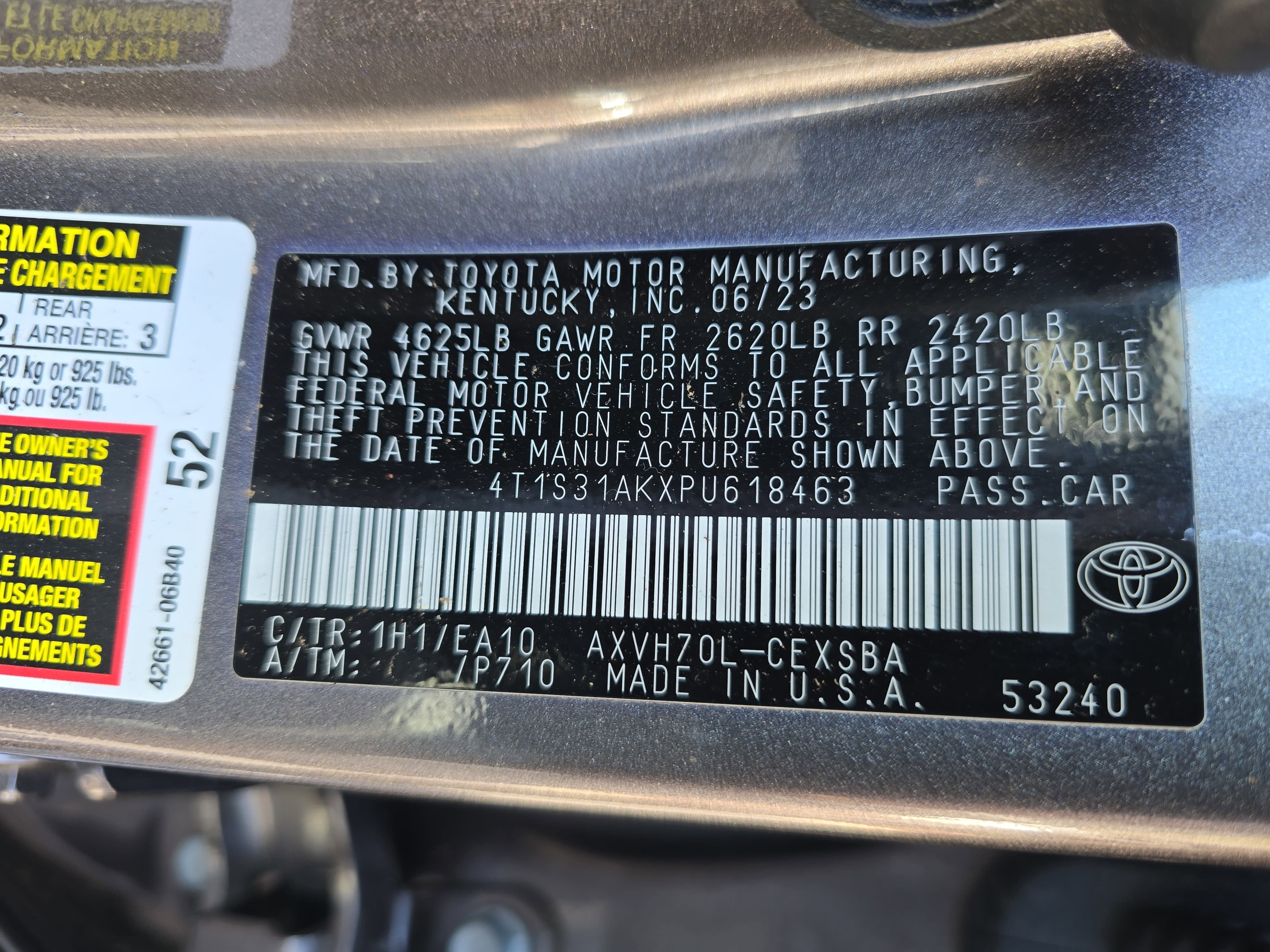 2023 Toyota Camry Hybrid SE