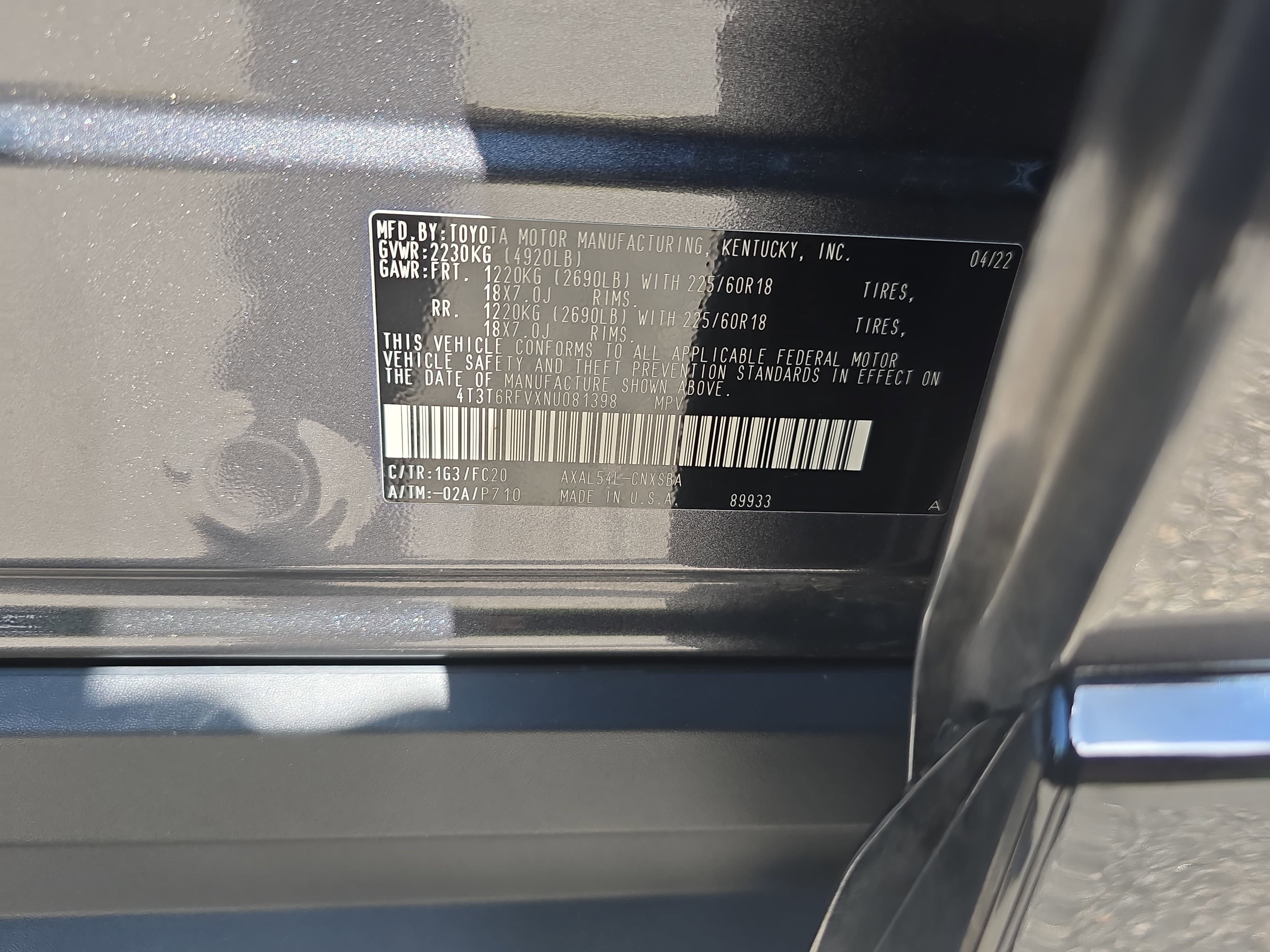 2022 Toyota RAV4 Hybrid Hybrid SE