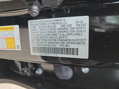 2022 Honda Pilot Special Edition