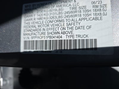 2023 Honda Ridgeline RTL