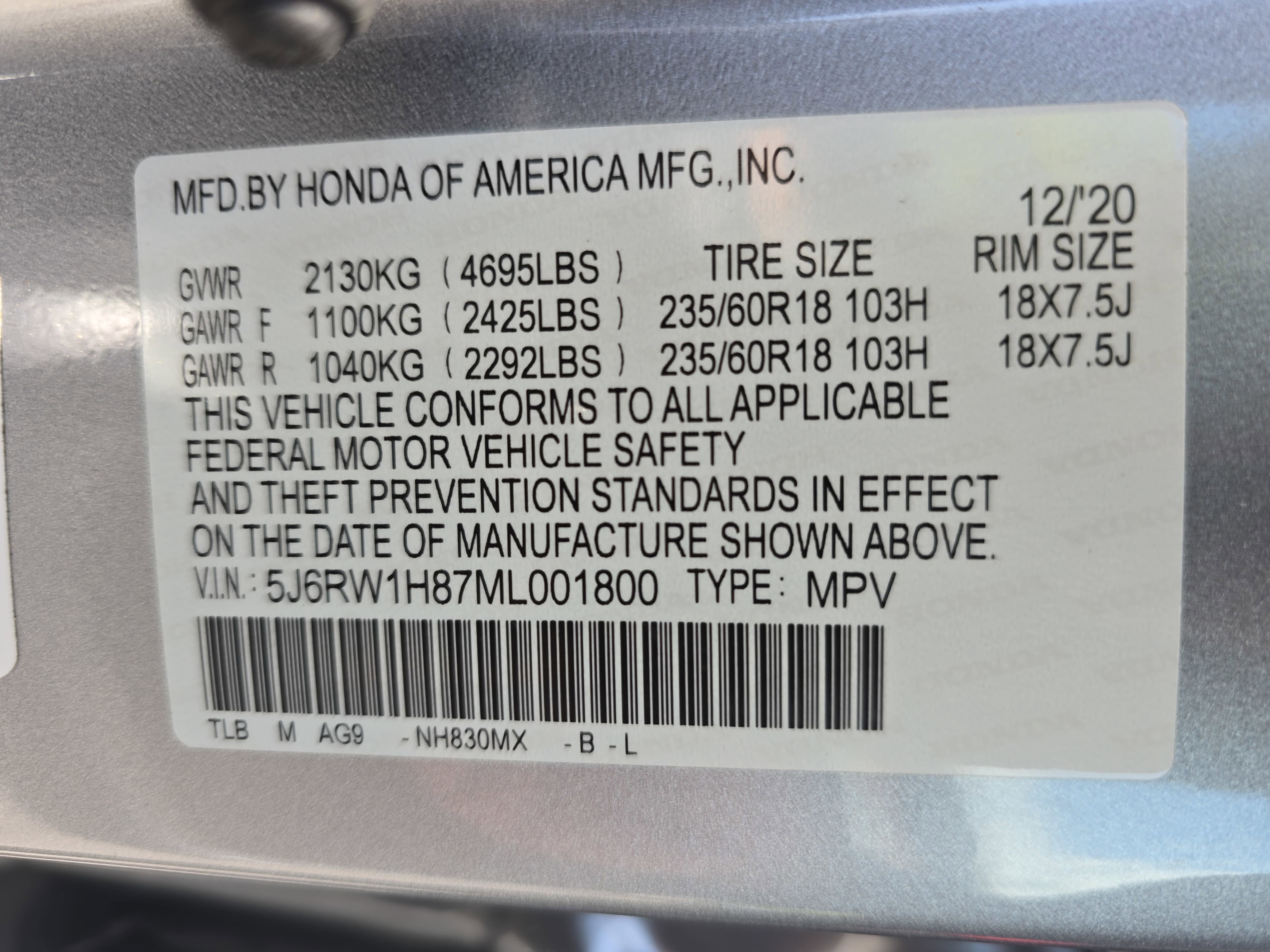2021 Honda CR-V EX-L