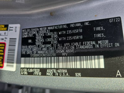 2022 Toyota Highlander Hybrid Hybrid LE