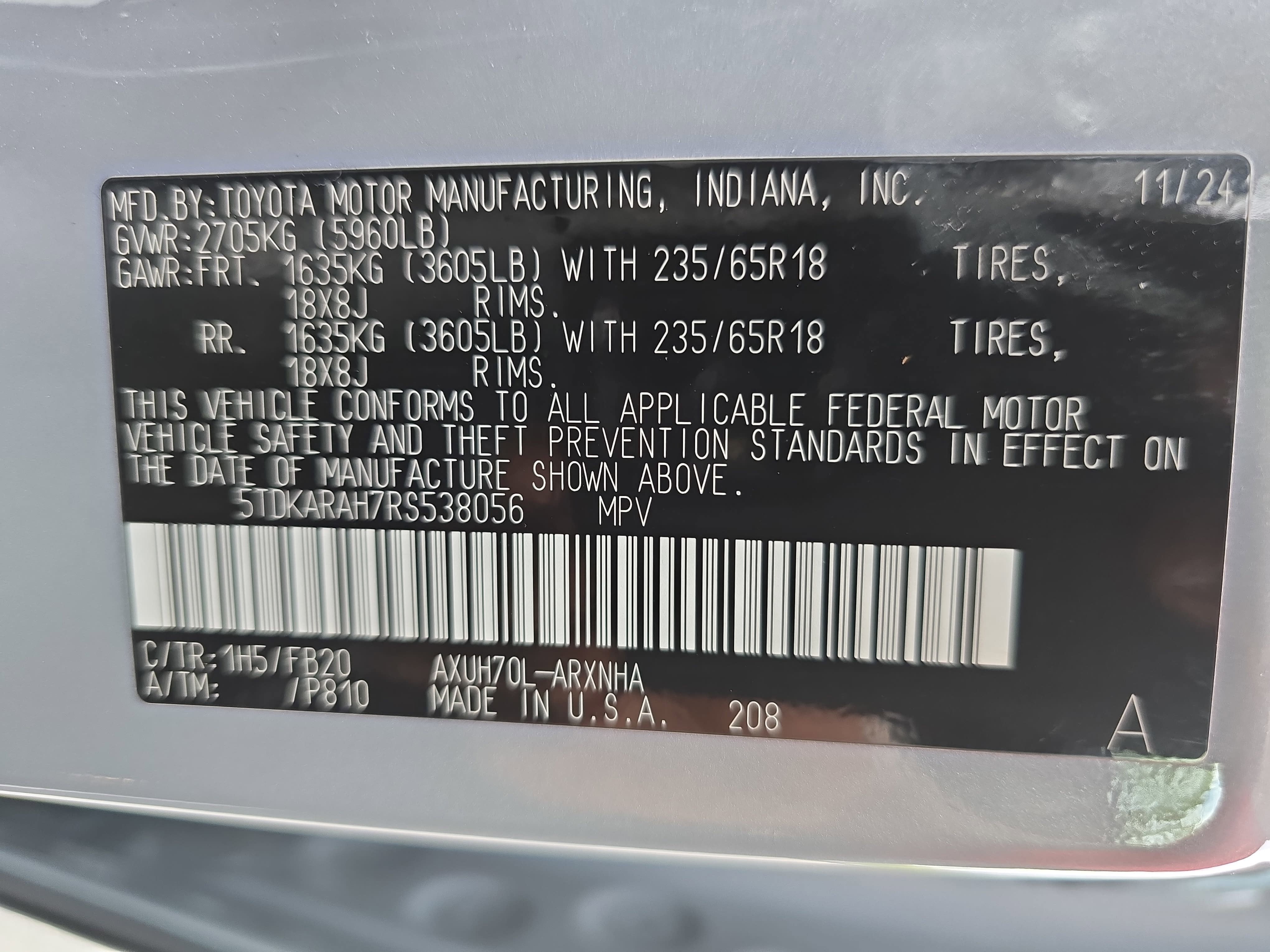 2024 Toyota Highlander Hybrid Hybrid XLE