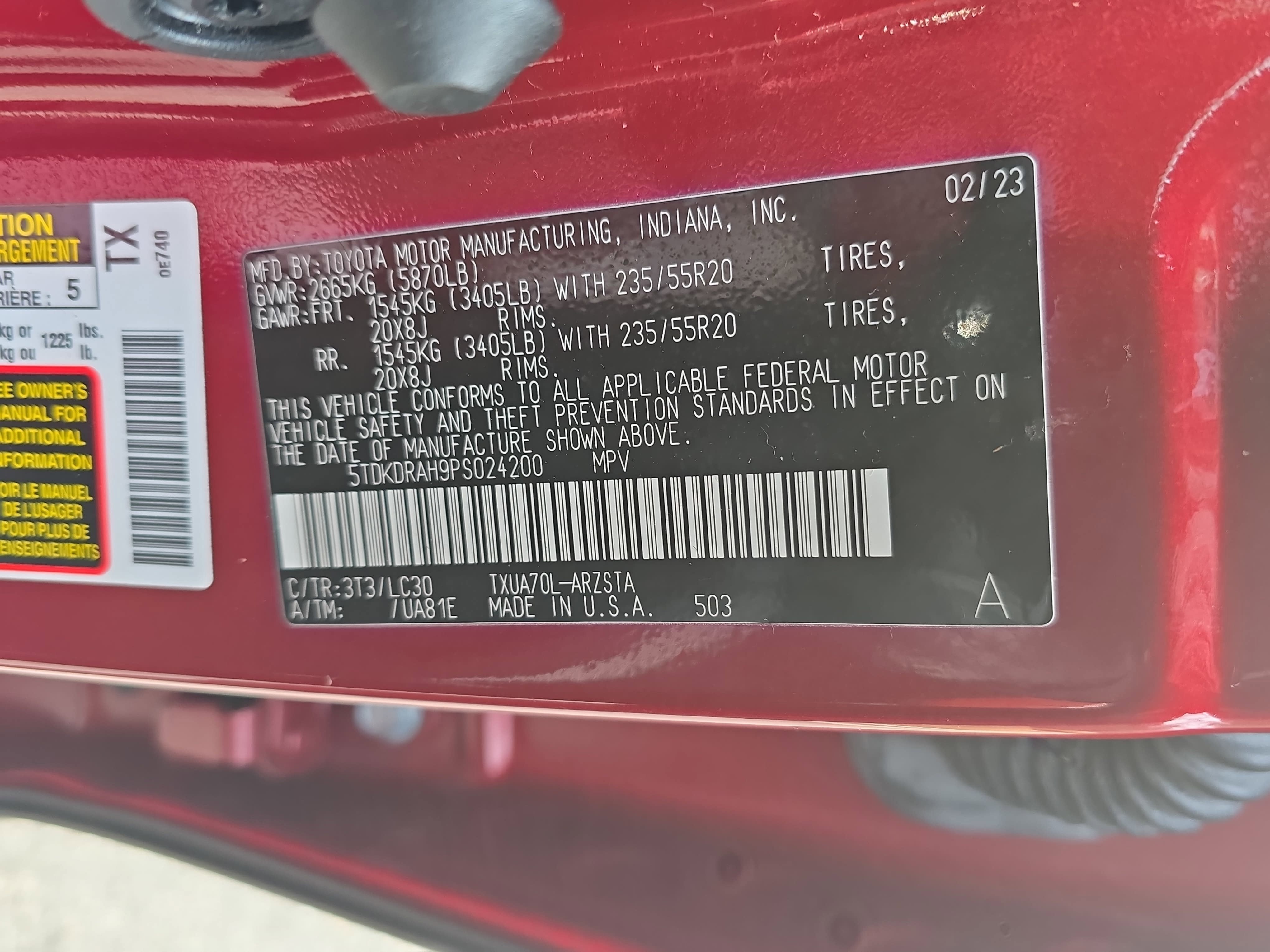 2023 Toyota Highlander XSE