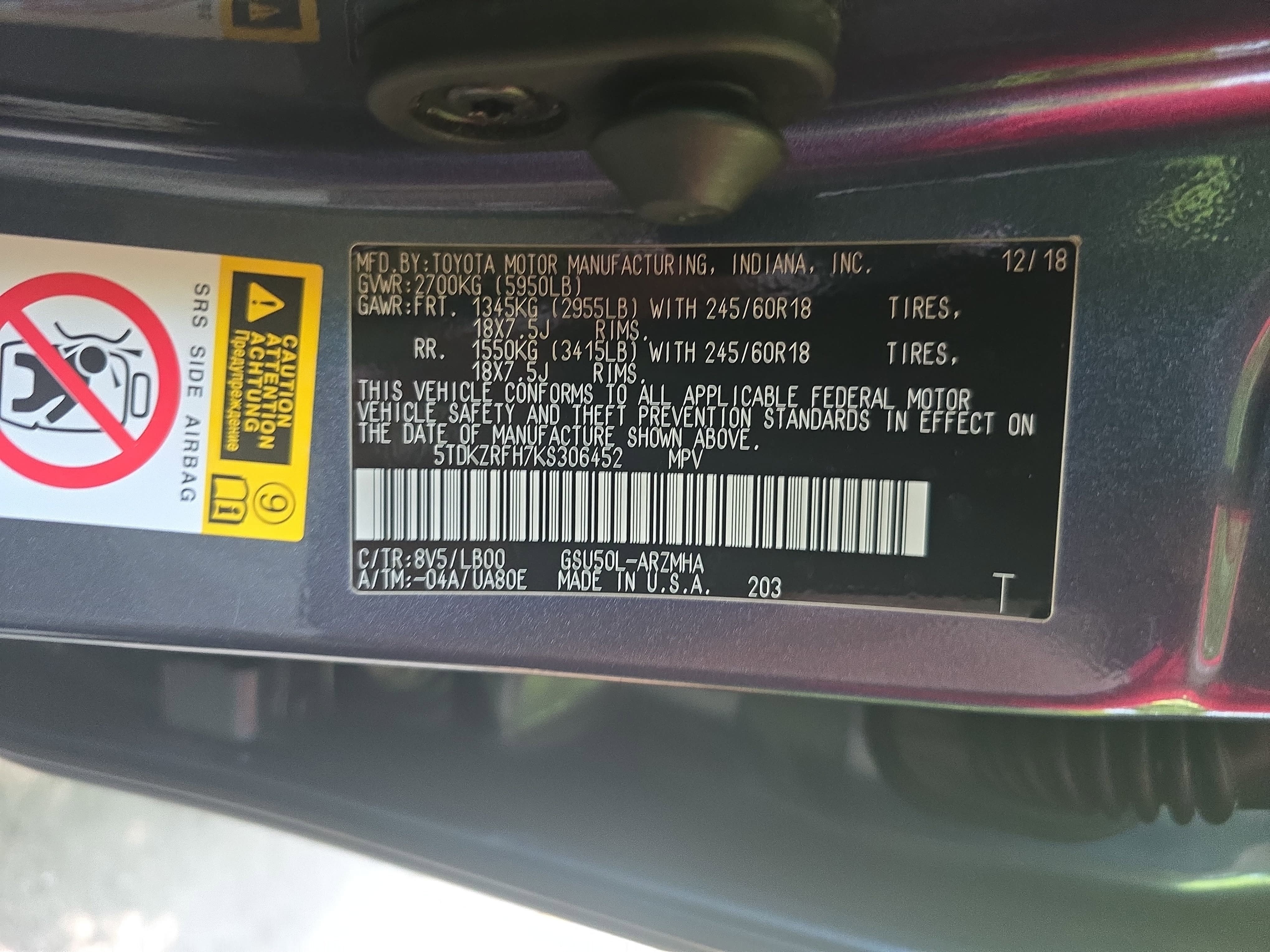 2019 Toyota Highlander XLE