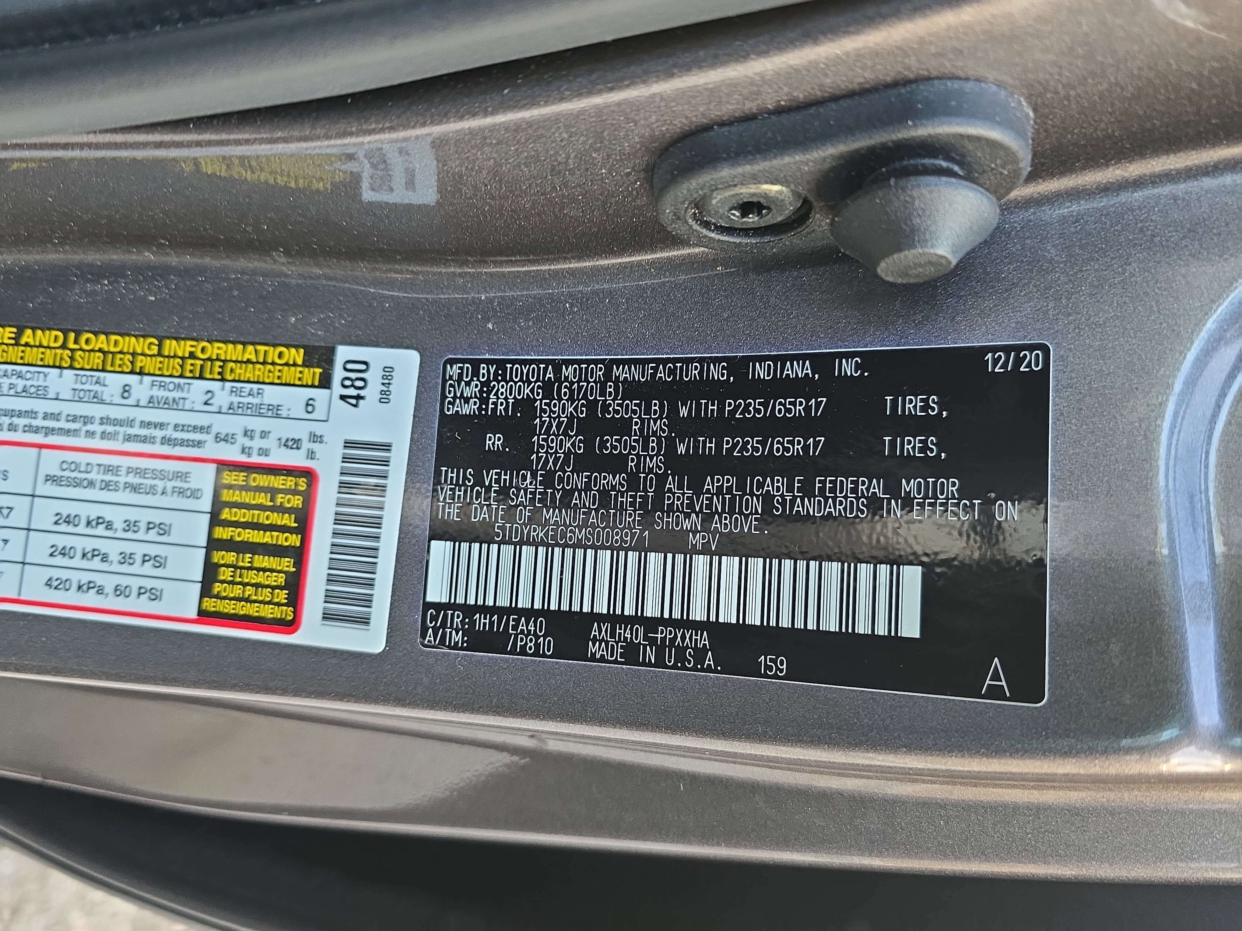 2021 Toyota Sienna XLE