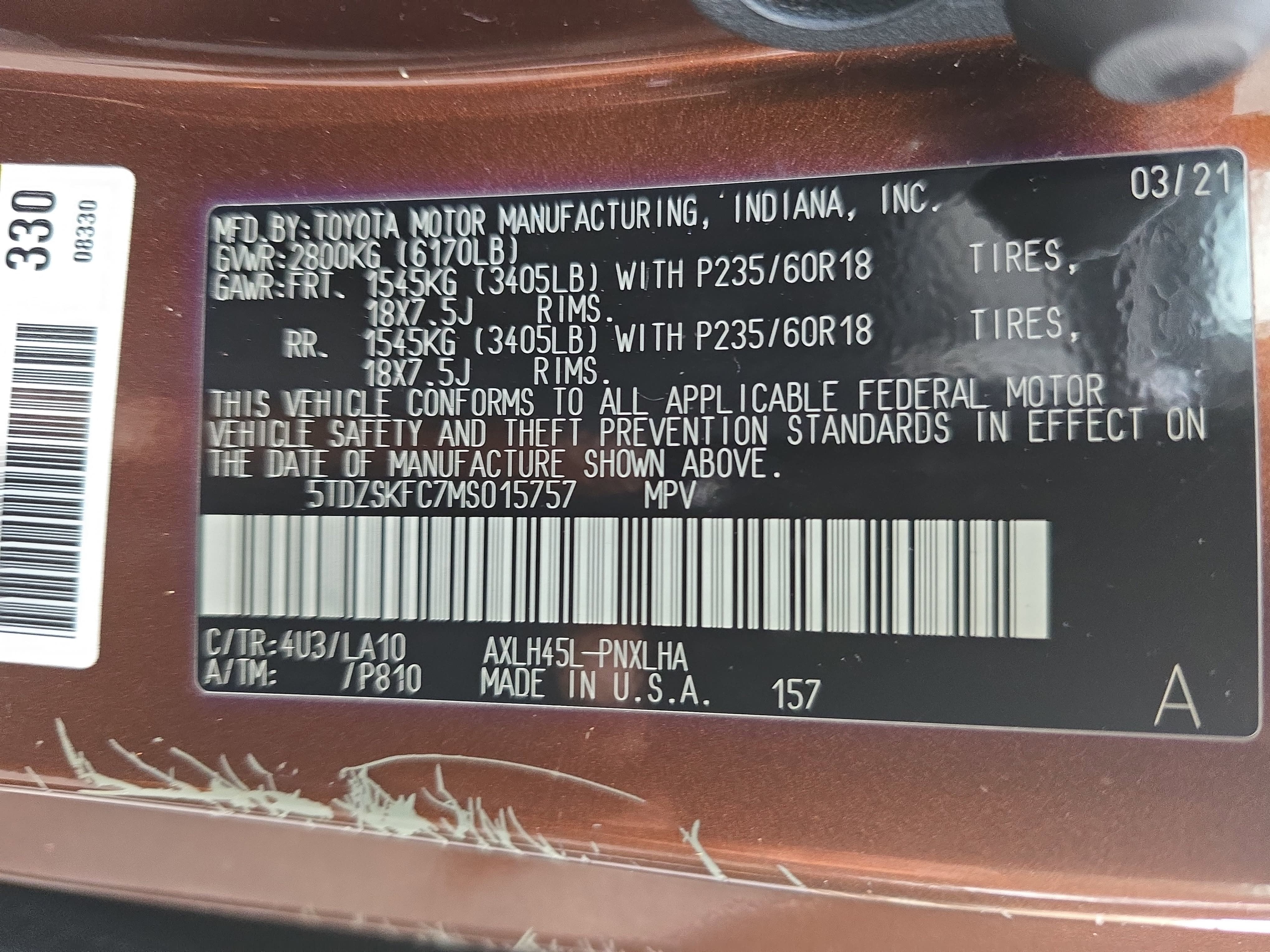 2021 Toyota Sienna Limited