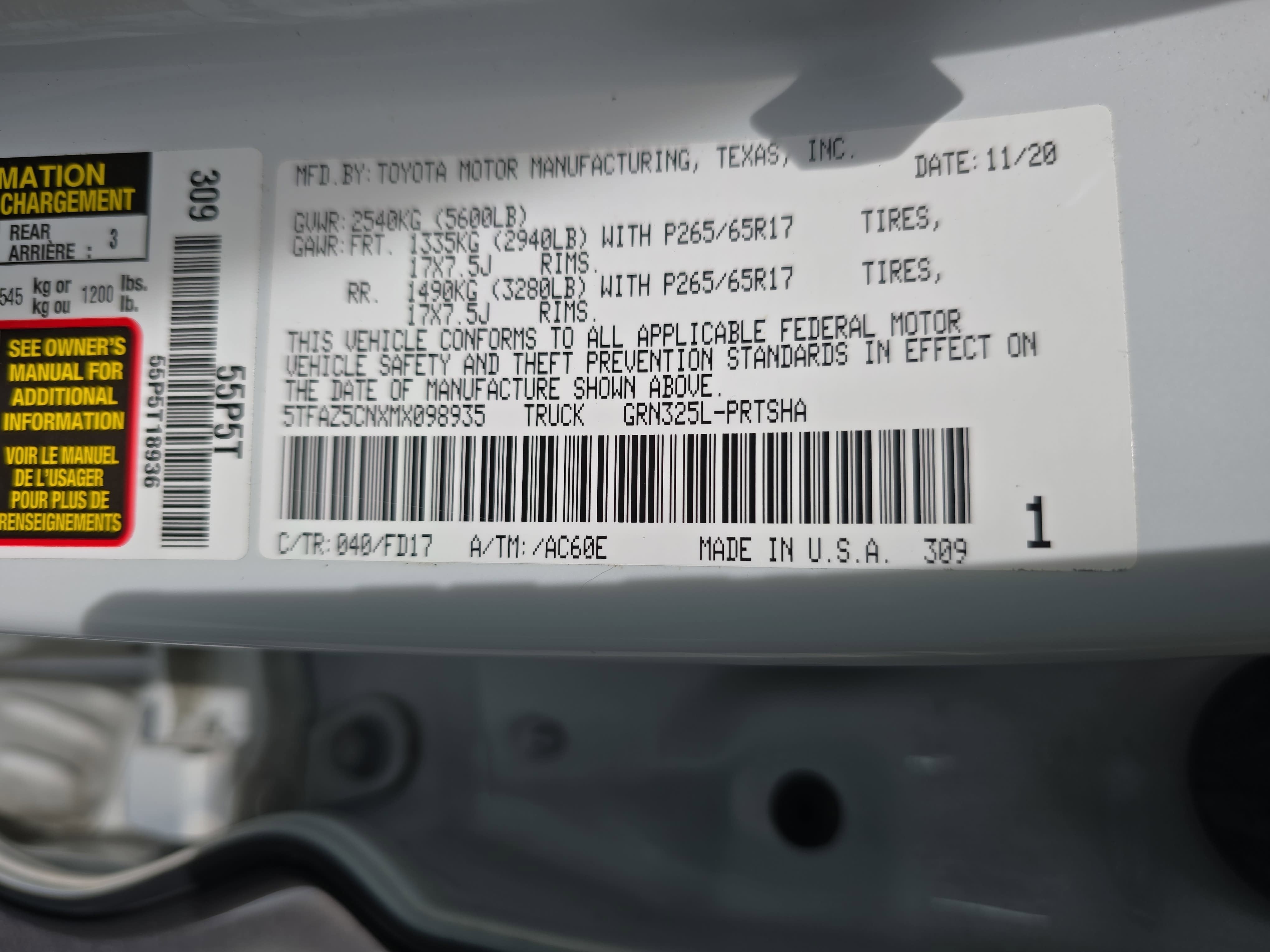 2021 Toyota Tacoma TRD Sport