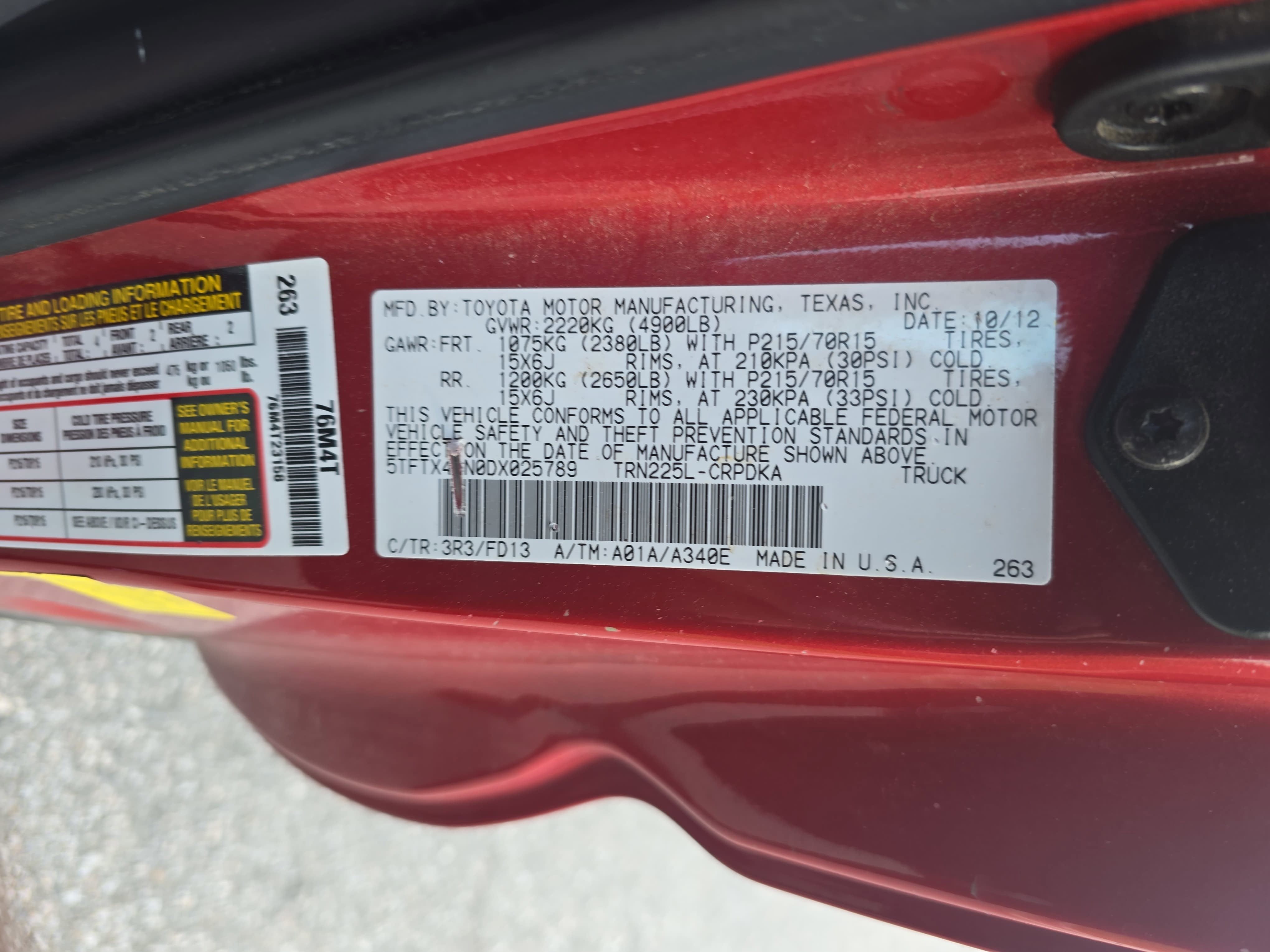 2013 Toyota Tacoma Base