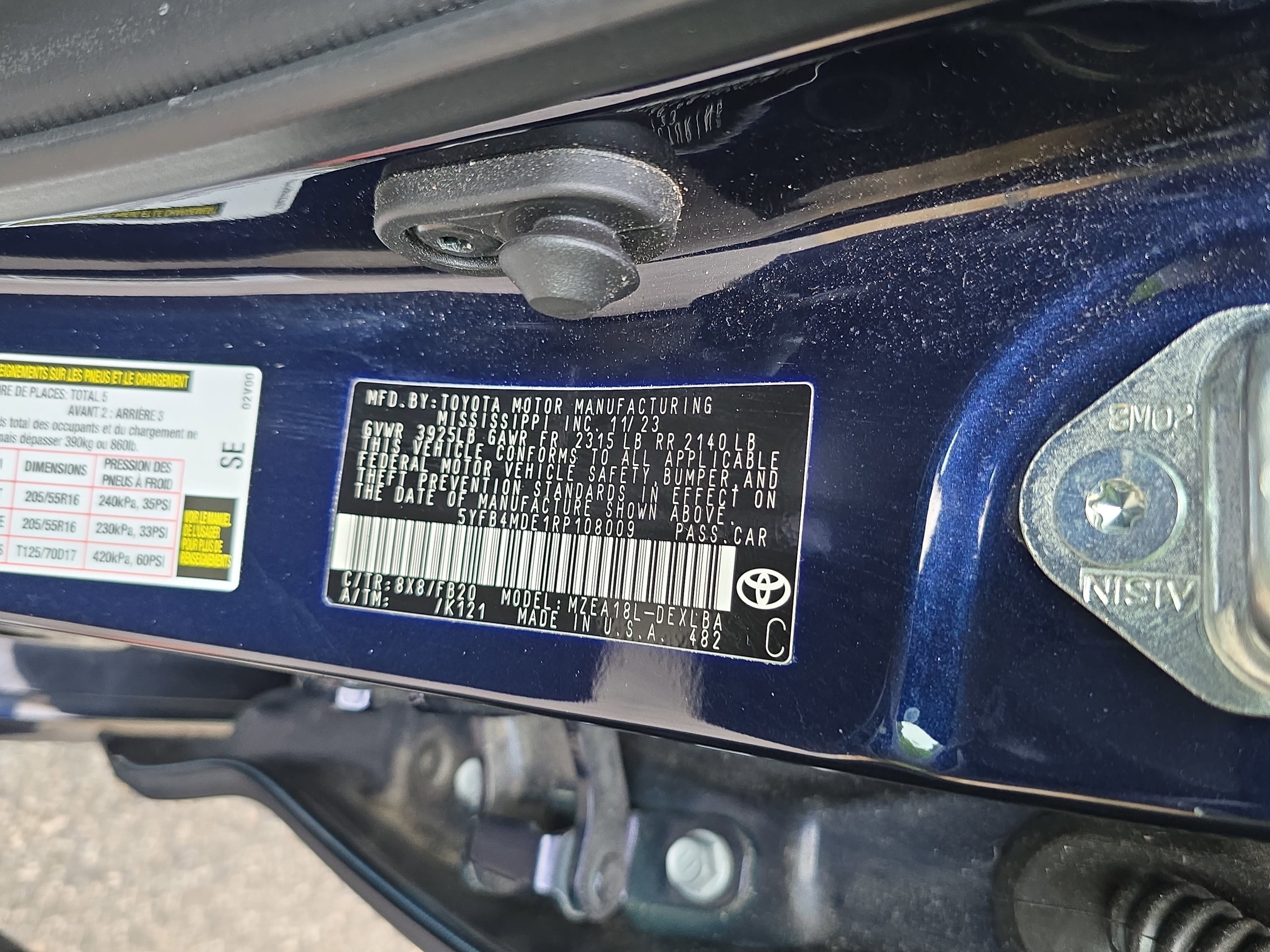 2024 Toyota Corolla LE