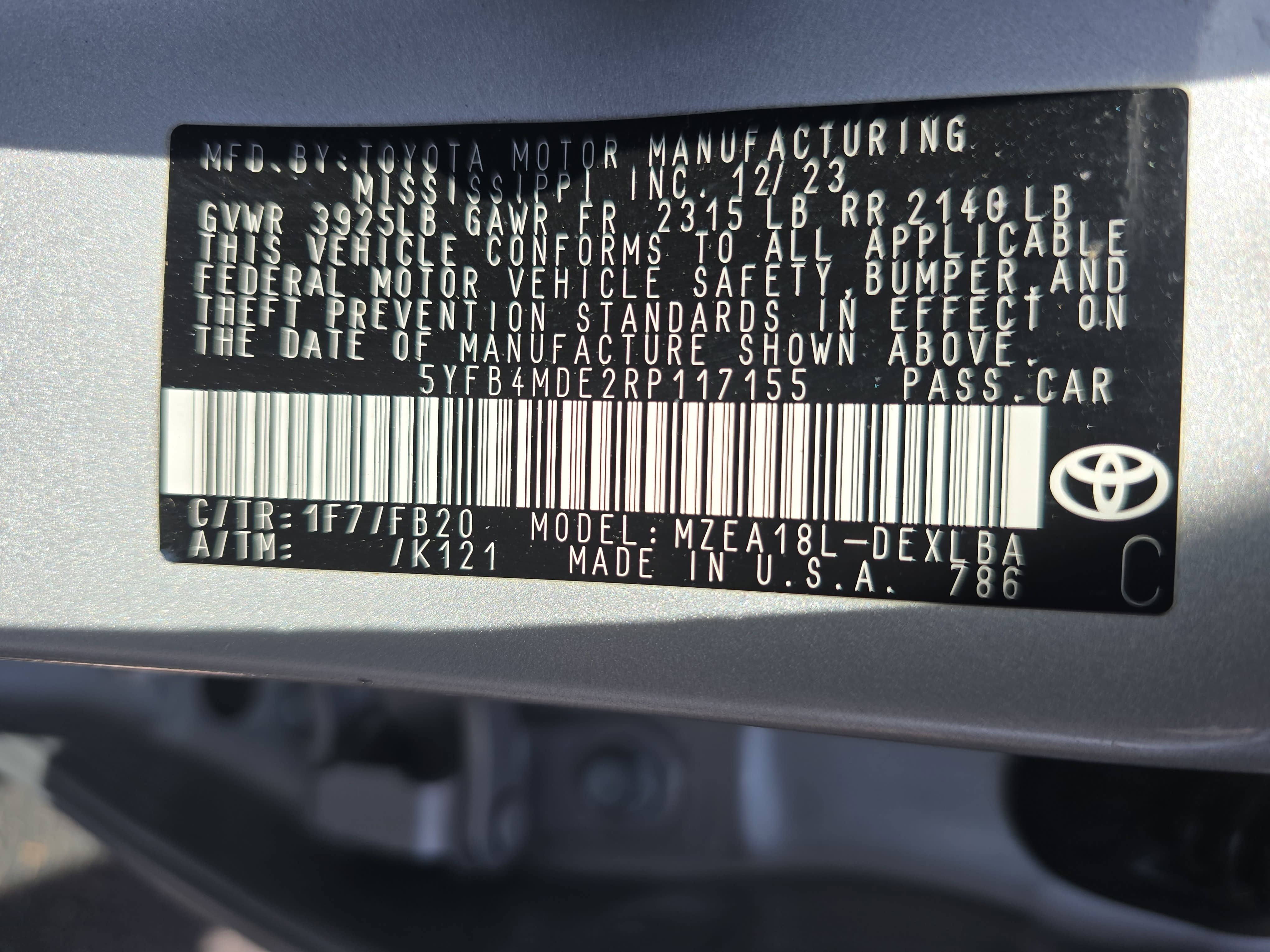 2024 Toyota Corolla LE