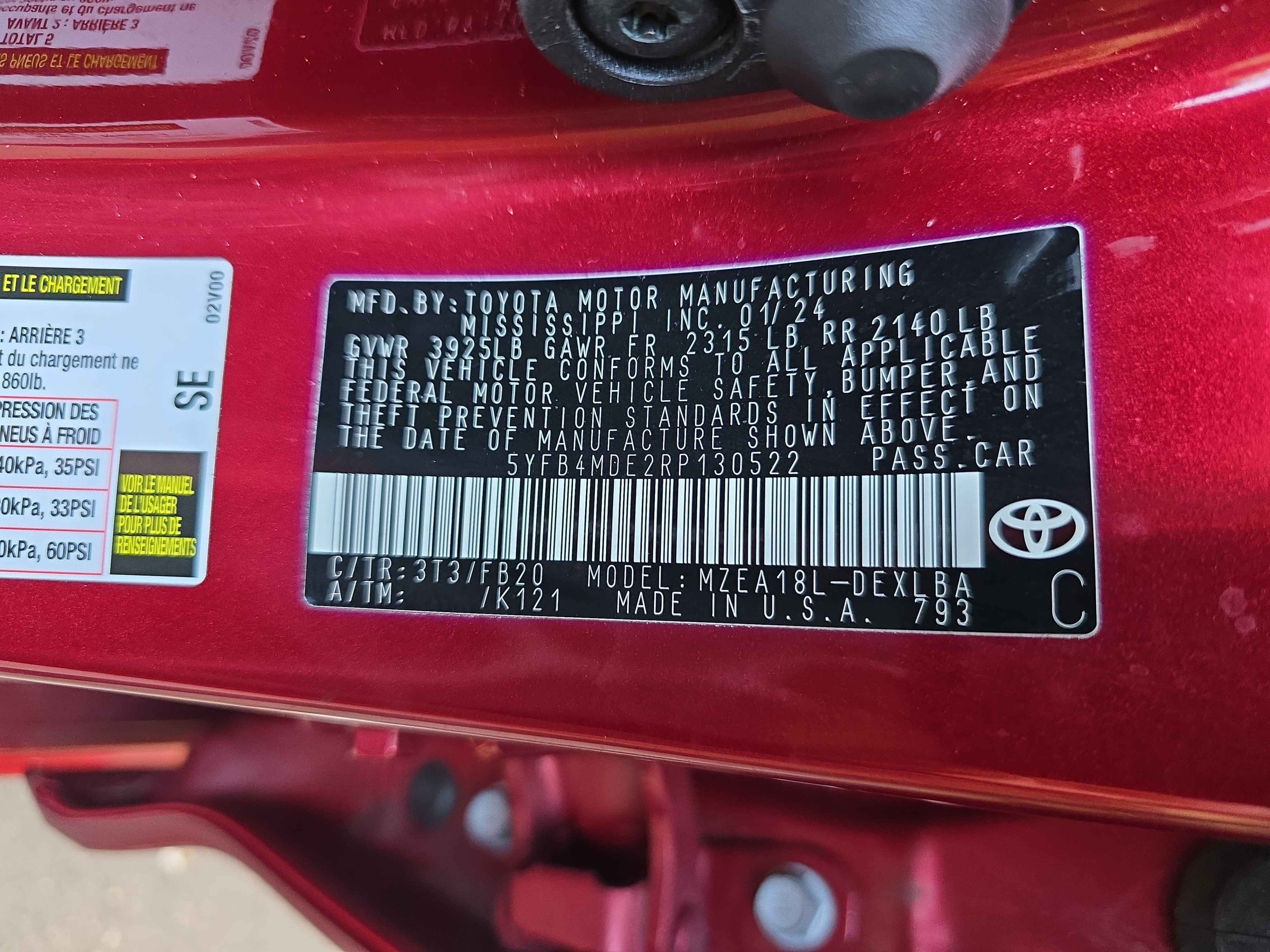 2024 Toyota Corolla LE