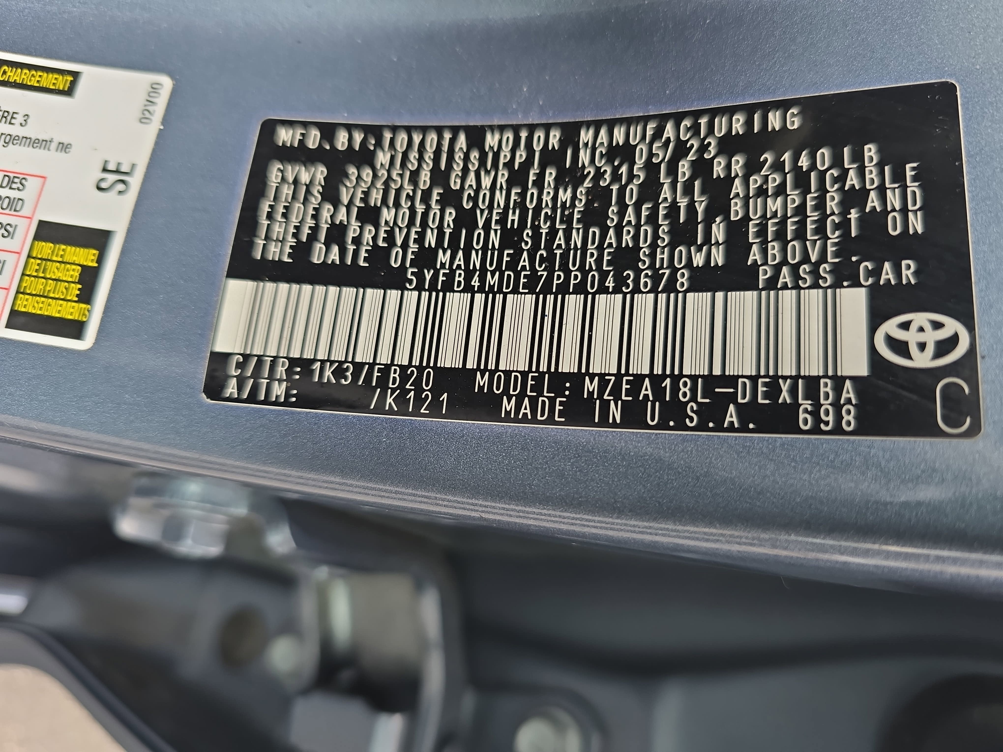 2023 Toyota Corolla LE