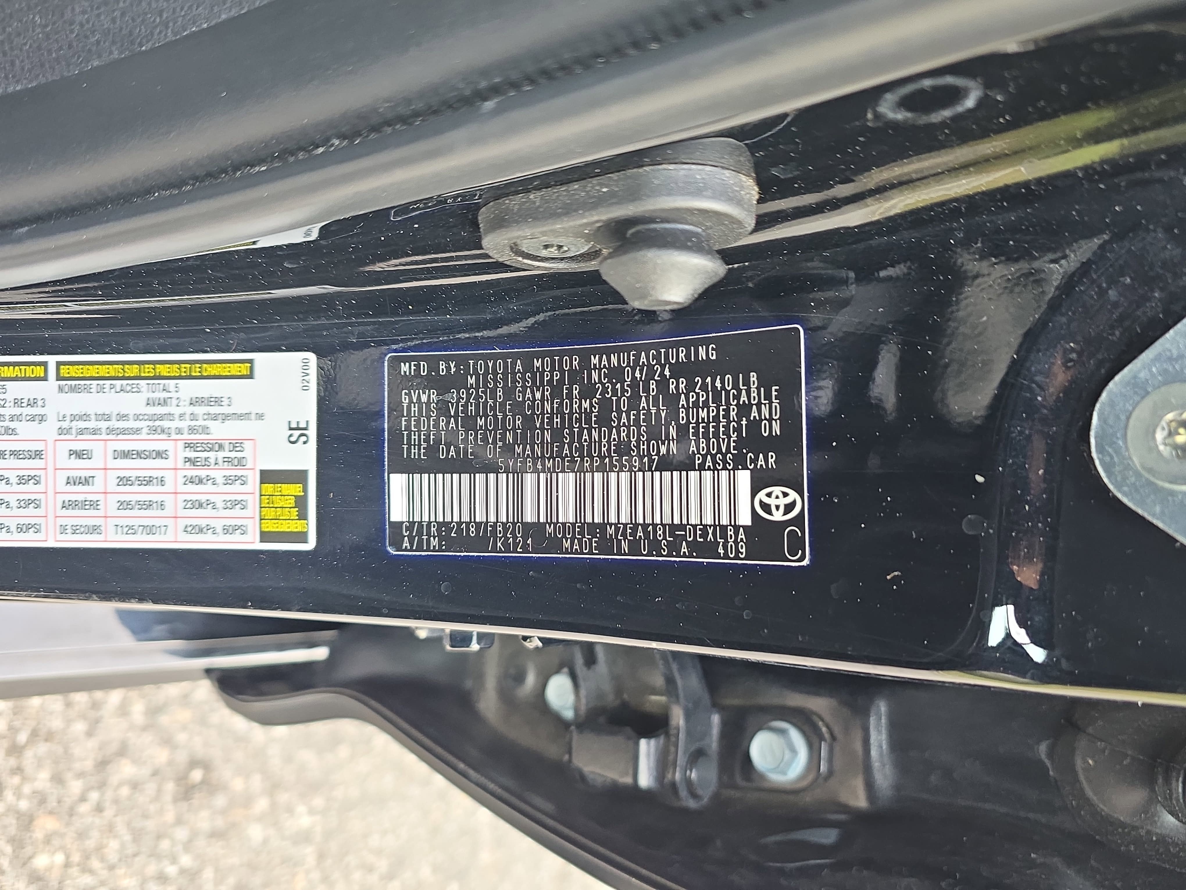 2024 Toyota Corolla LE