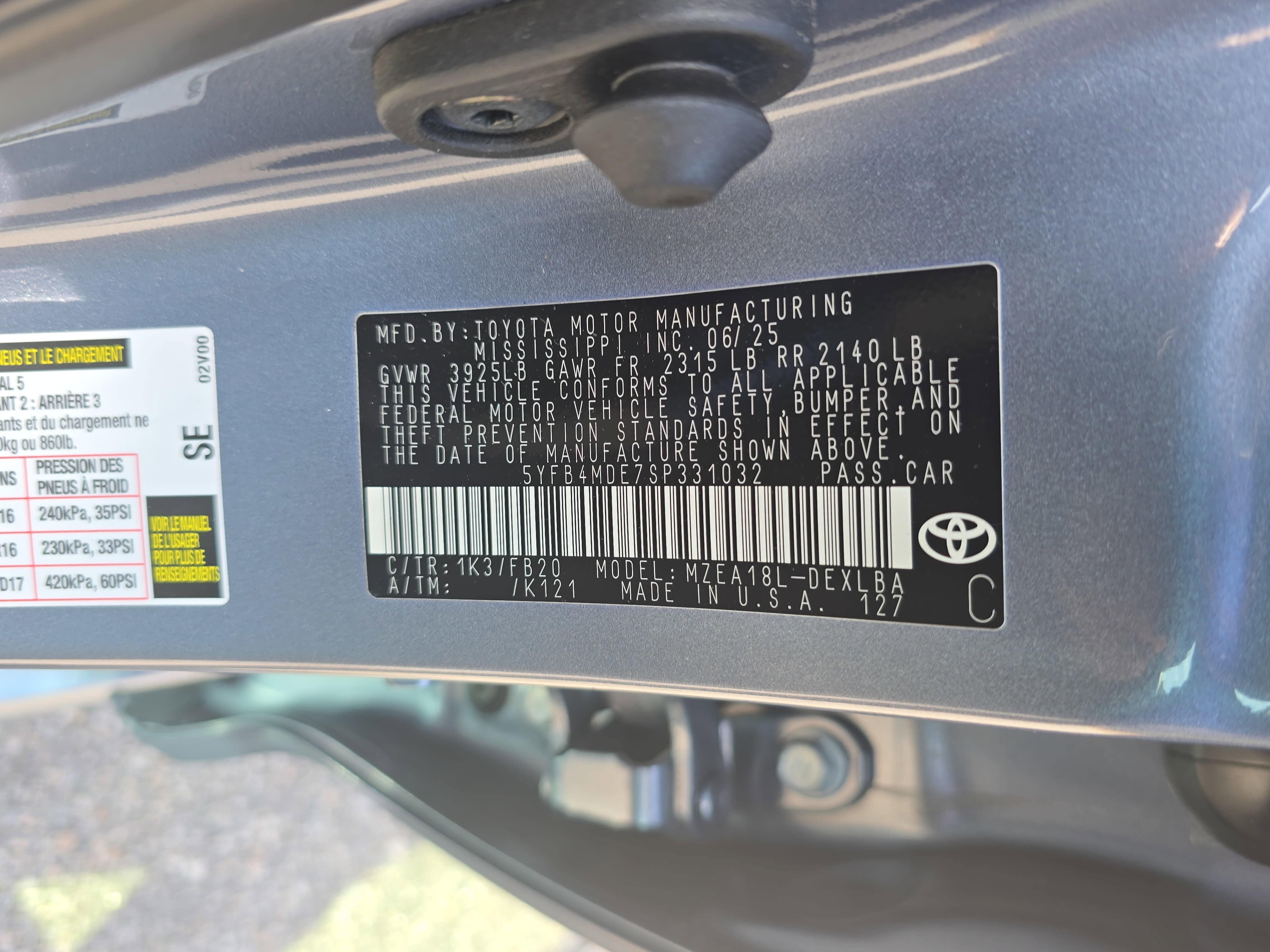 2025 Toyota Corolla LE