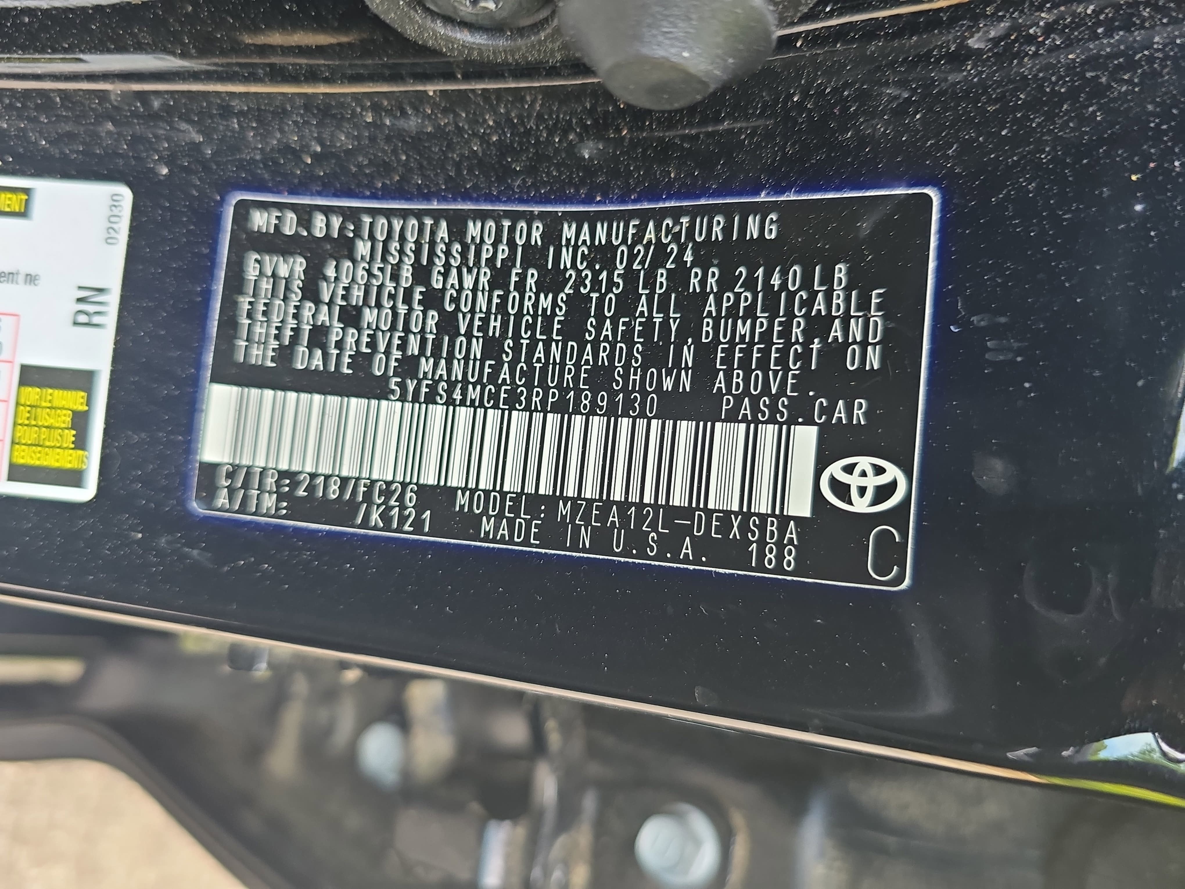2024 Toyota Corolla SE