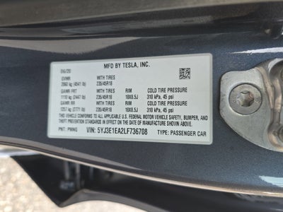 2020 Tesla Model 3 Standard Range