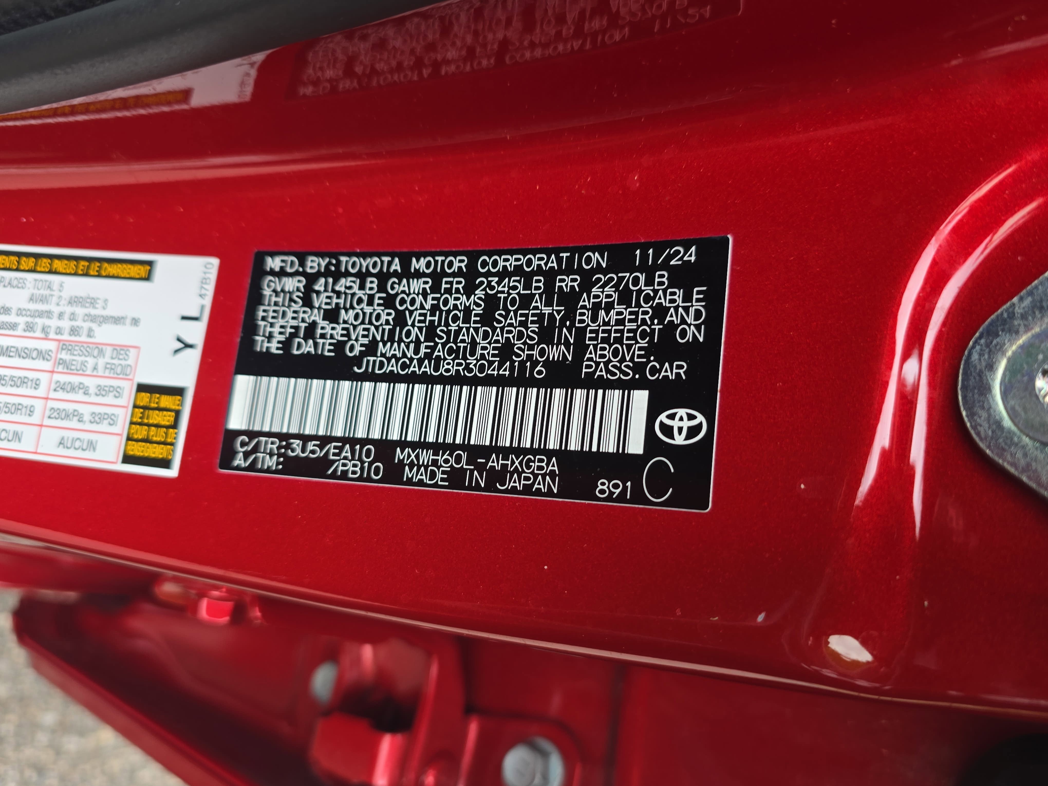 2024 Toyota Prius XLE