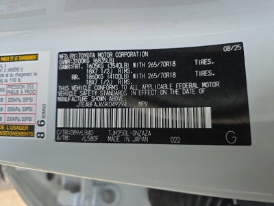 2025 Toyota Land Cruiser Base