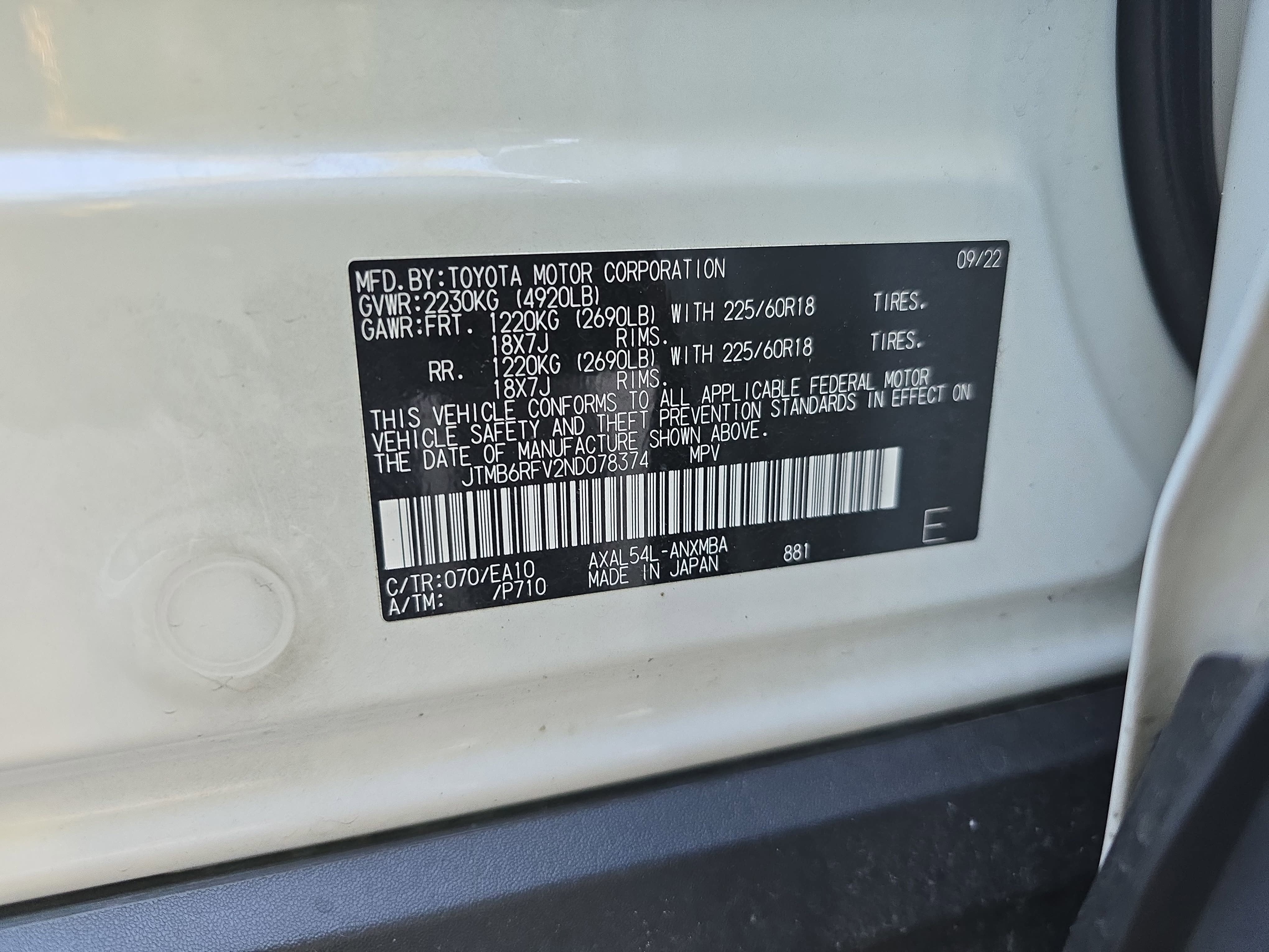 2022 Toyota RAV4 Hybrid Hybrid XLE Premium