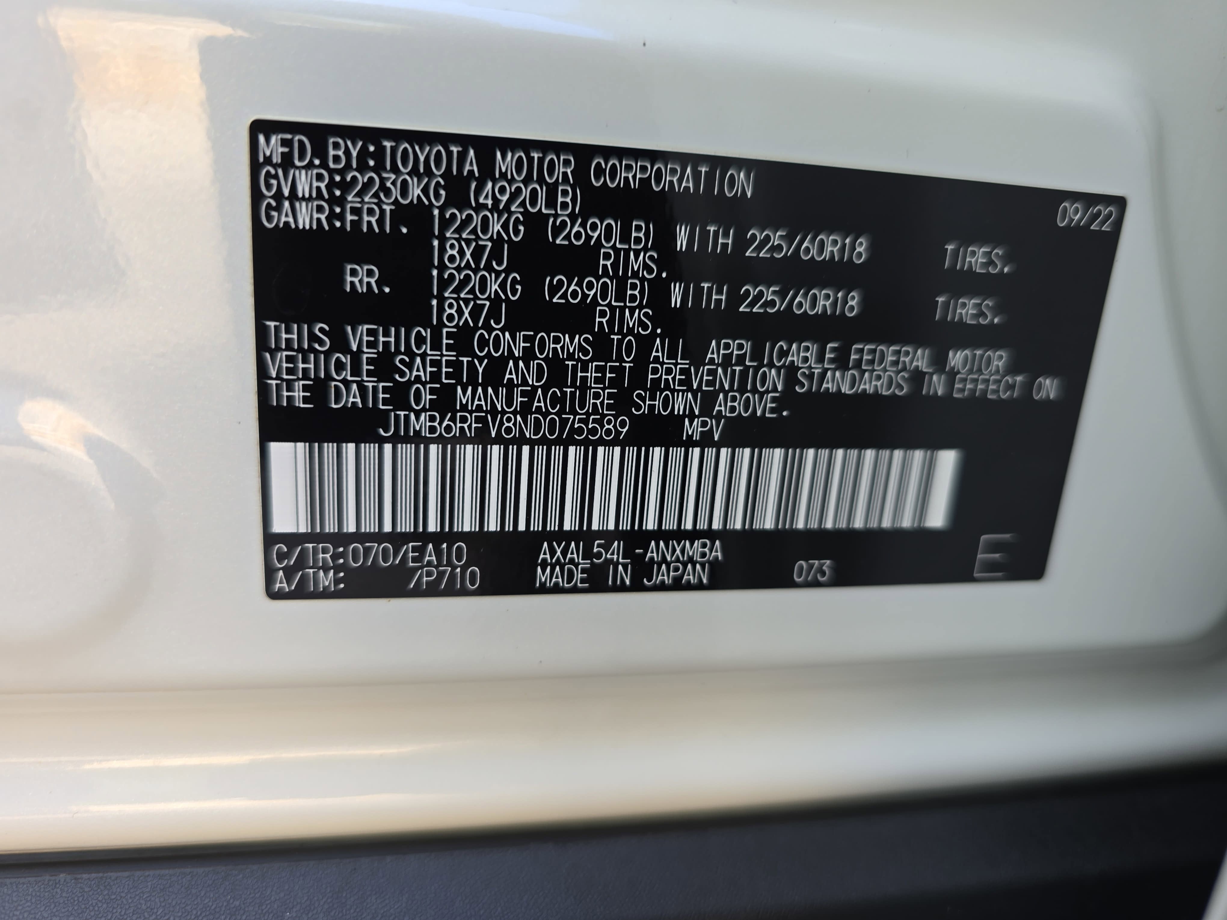 2022 Toyota RAV4 Hybrid Hybrid XLE Premium