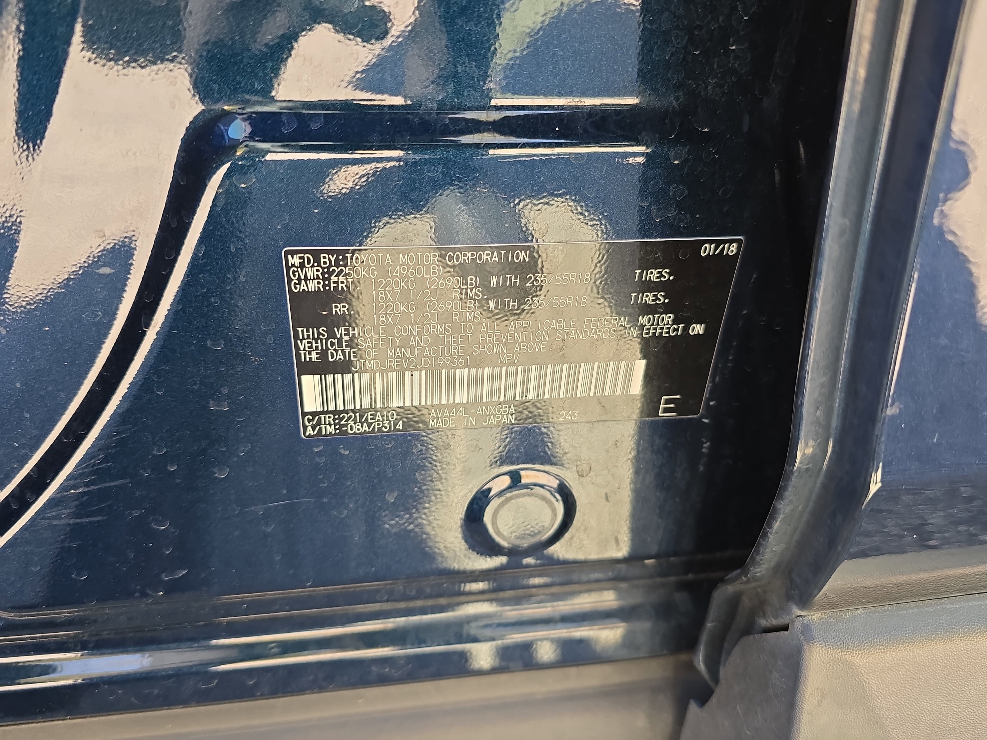 2018 Toyota RAV4 Hybrid Hybrid Limited