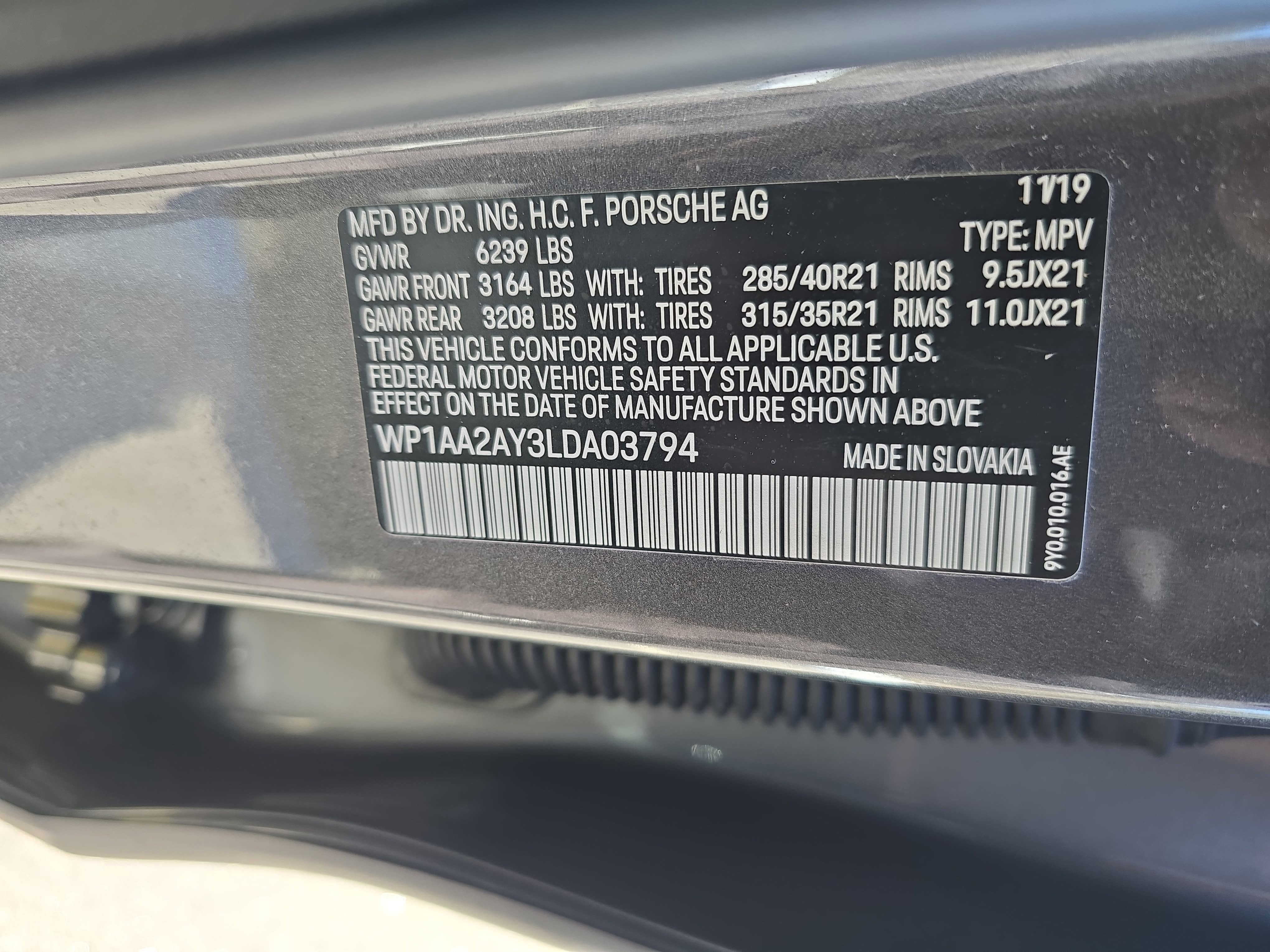 2020 Porsche Cayenne Base