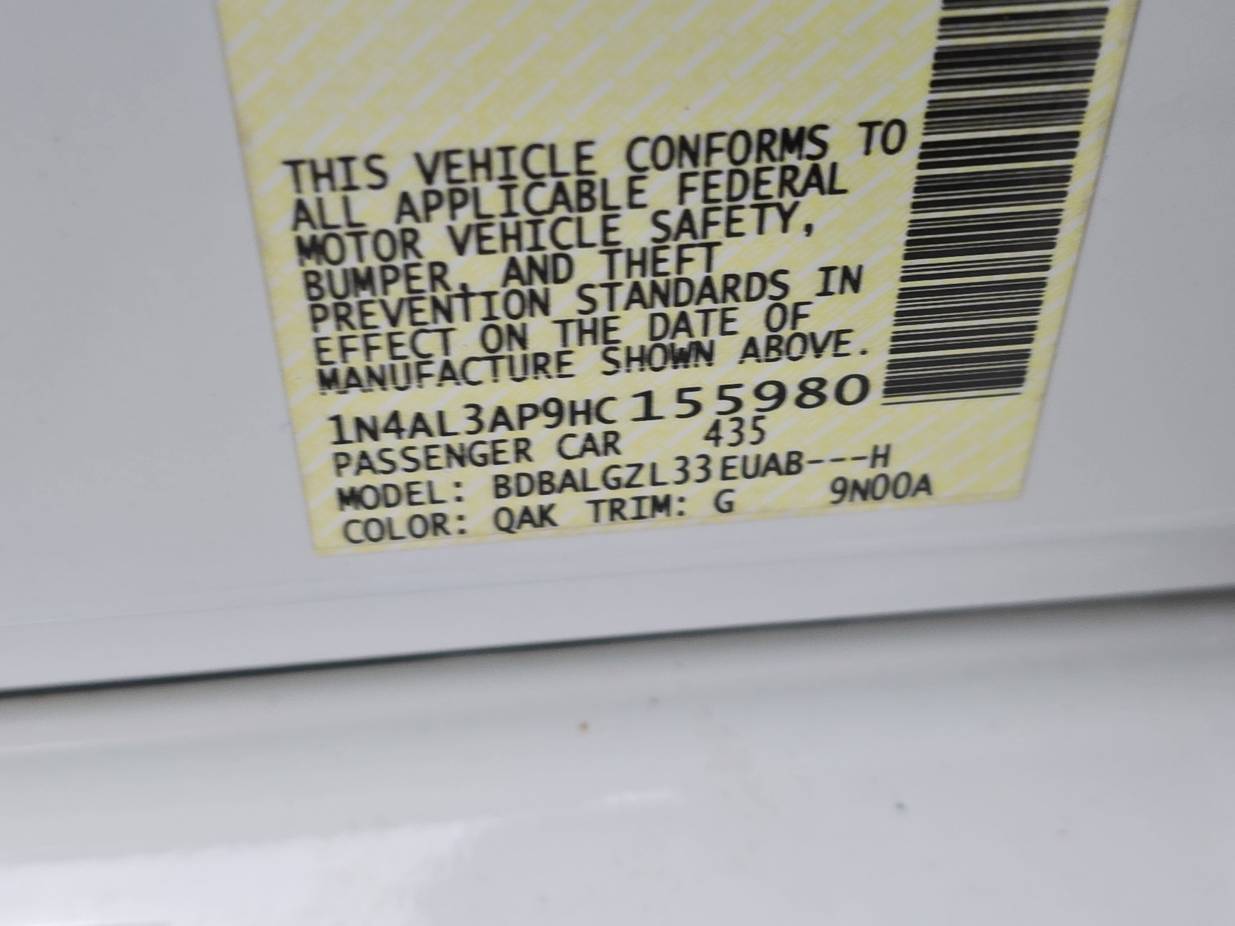 2017 Nissan Altima 2.5 S