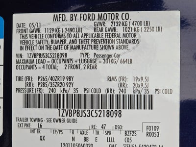 2012 Ford Mustang Shelby GT500