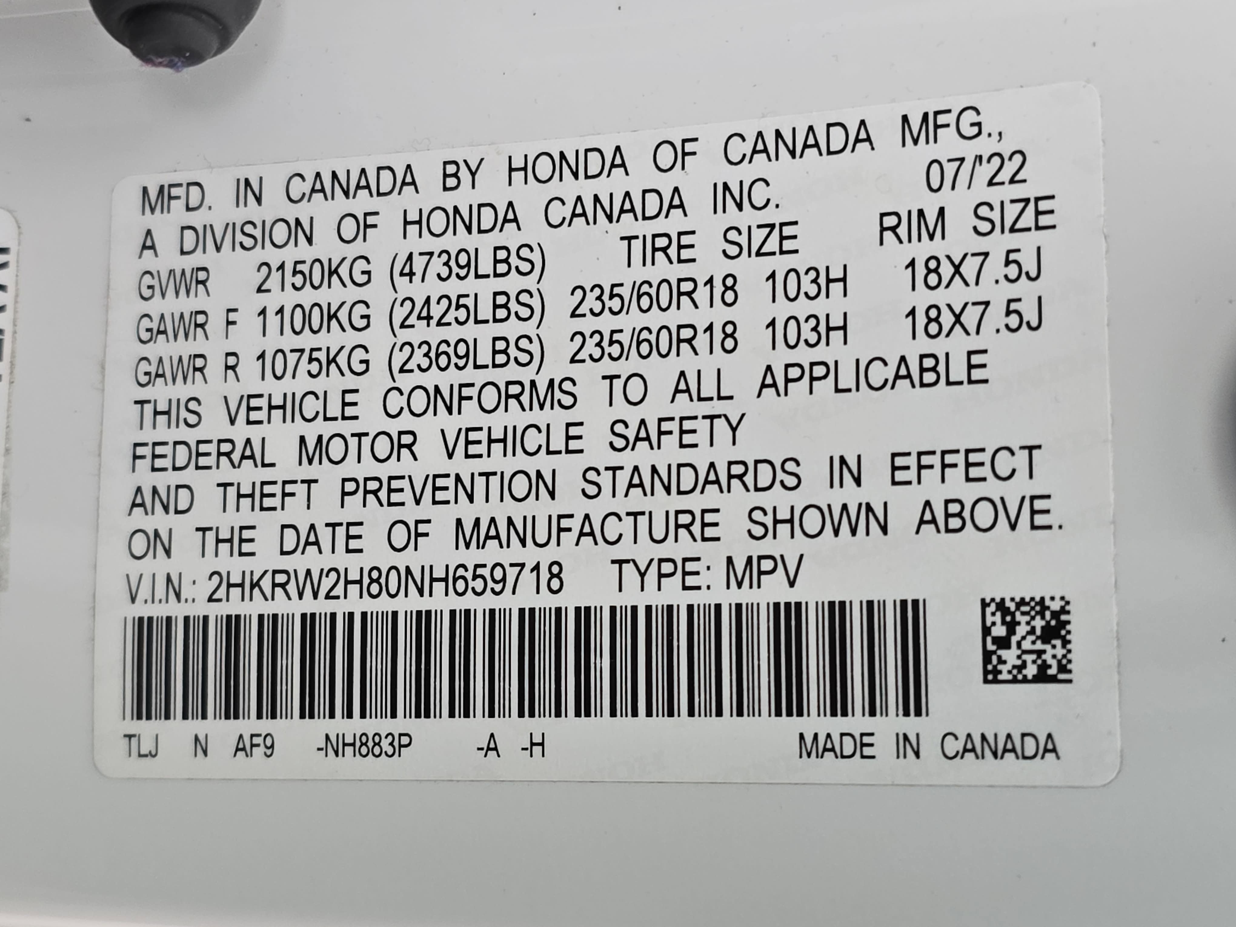 2022 Honda CR-V EX-L