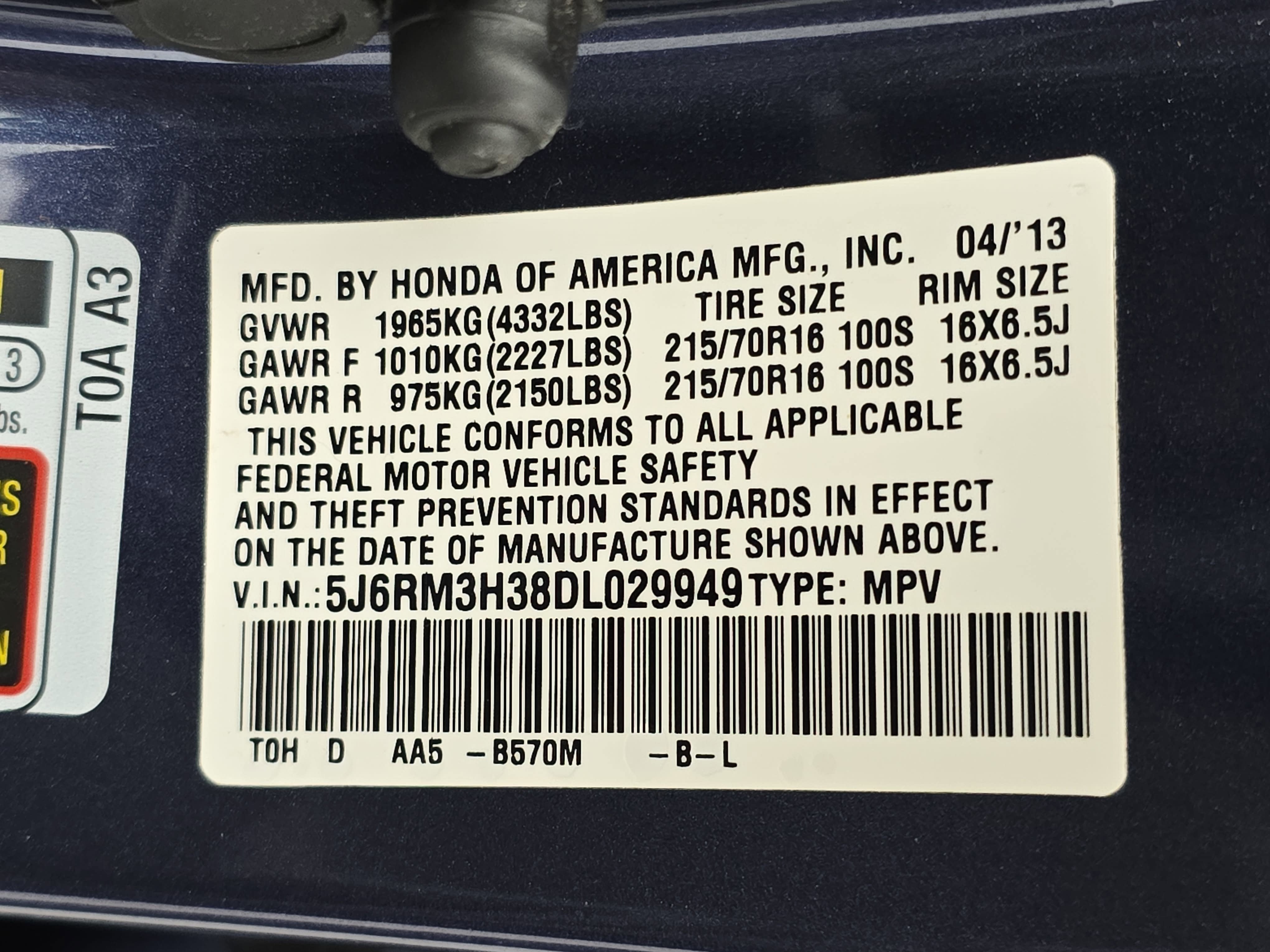 2013 Honda CR-V LX