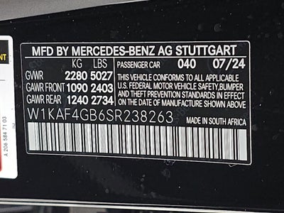 2025 Mercedes-Benz C-Class C 300