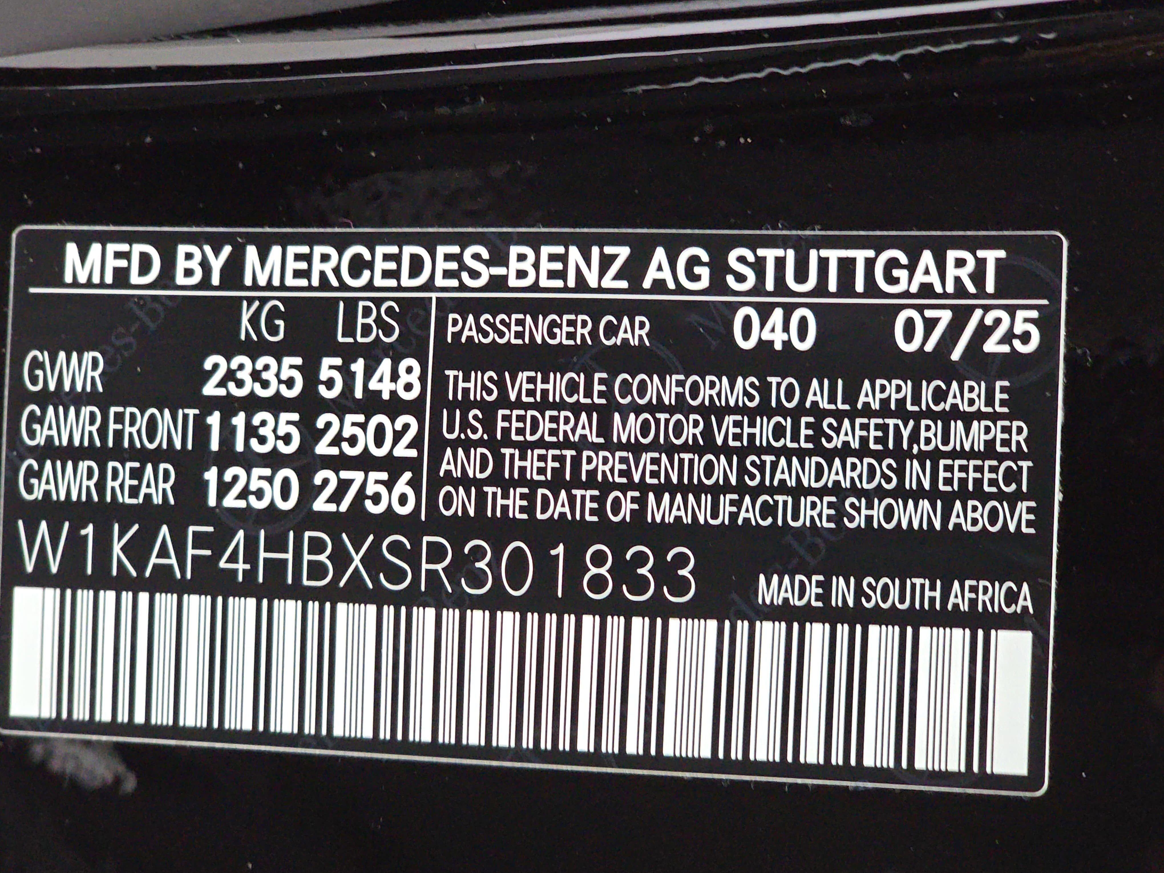 2025 Mercedes-Benz C-Class C 300