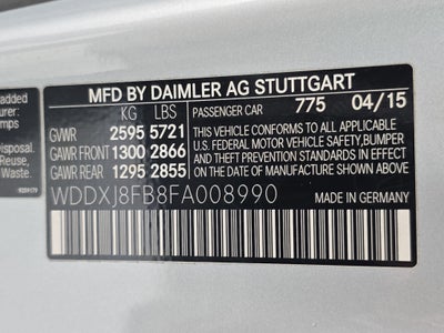 2015 Mercedes-Benz S-Class S 550