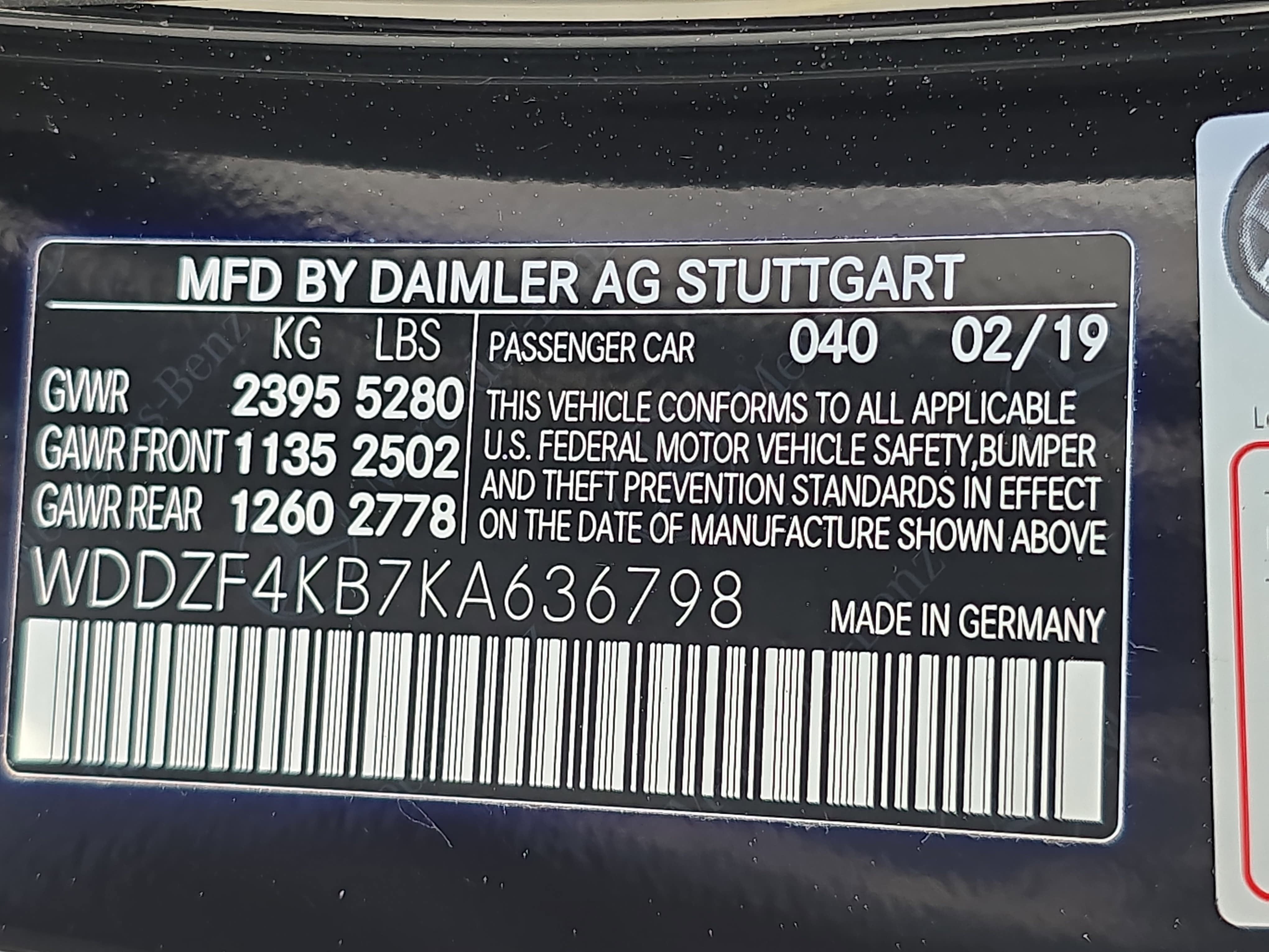 2019 Mercedes-Benz E-Class E 300